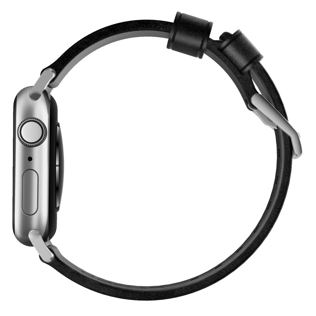 Apple Watch Ultra 49mm Modern Band Horween Leather Black (Silver Hardware)