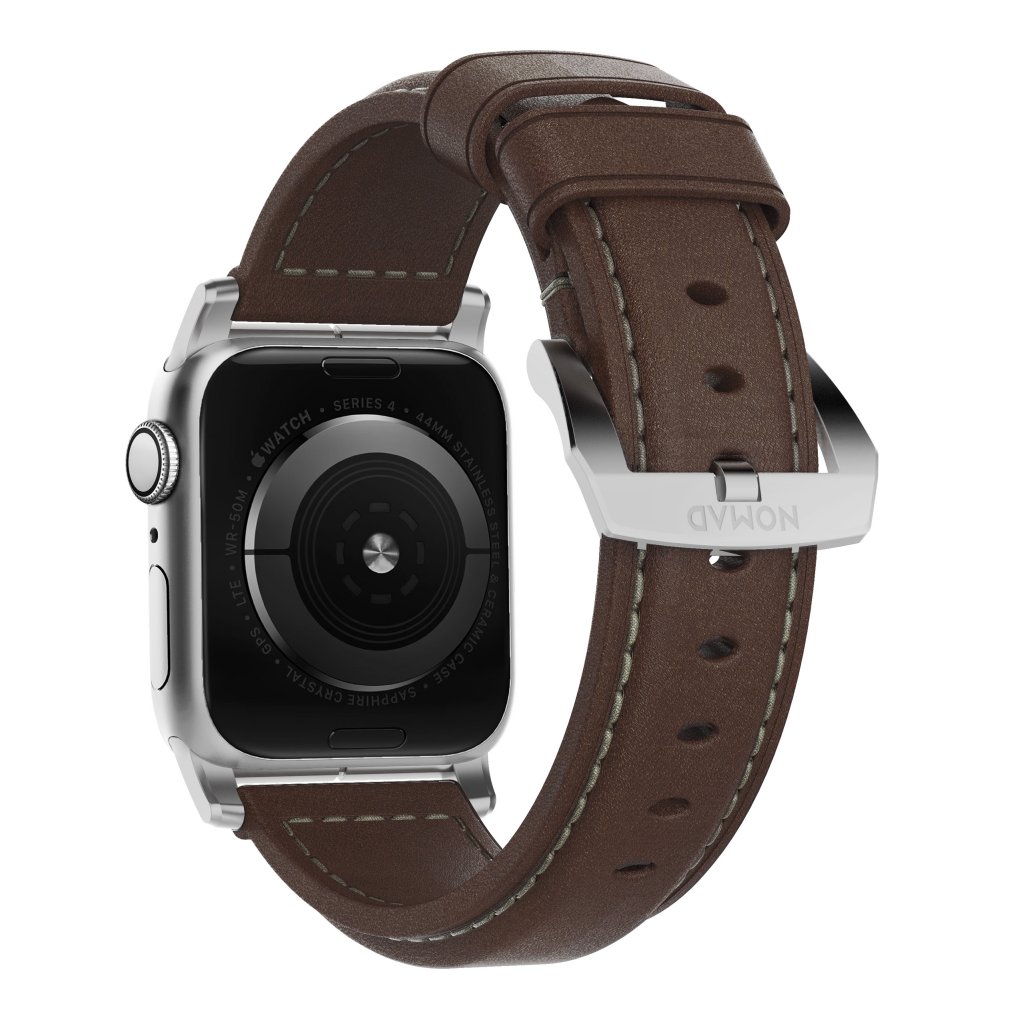 Traditional Band Apple Watch Ultra 2 49mm Rustic Brown (Silver Hardware)