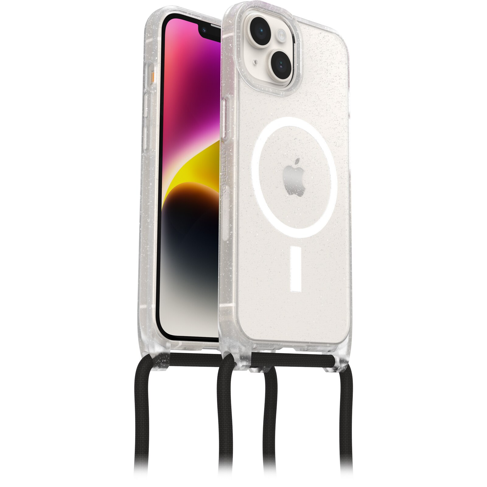 React Necklace MagSafe Skal iPhone 13 Stardust Glitter