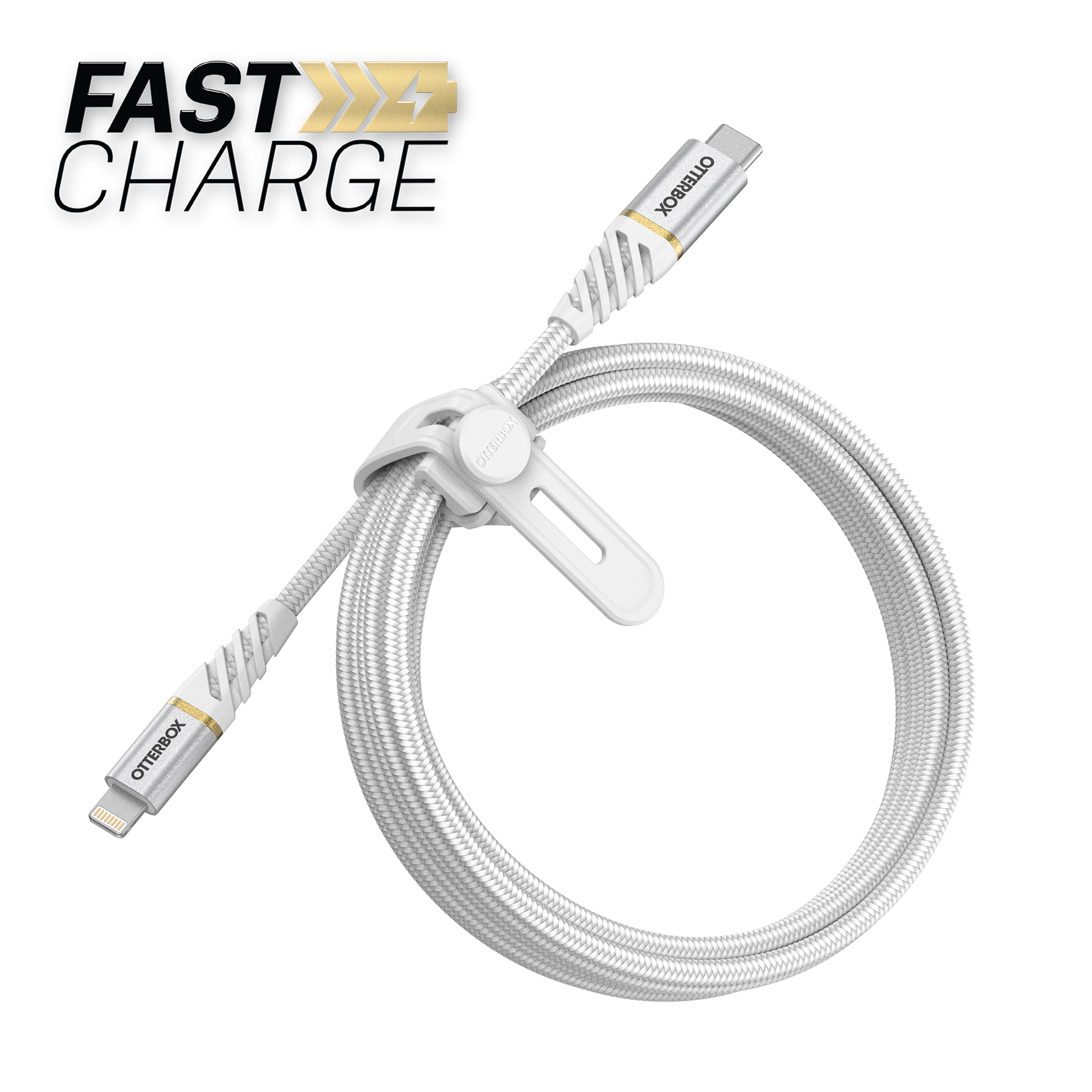 USB-C -> Lightning Laddkabel 1m Premium Fast Charge vit