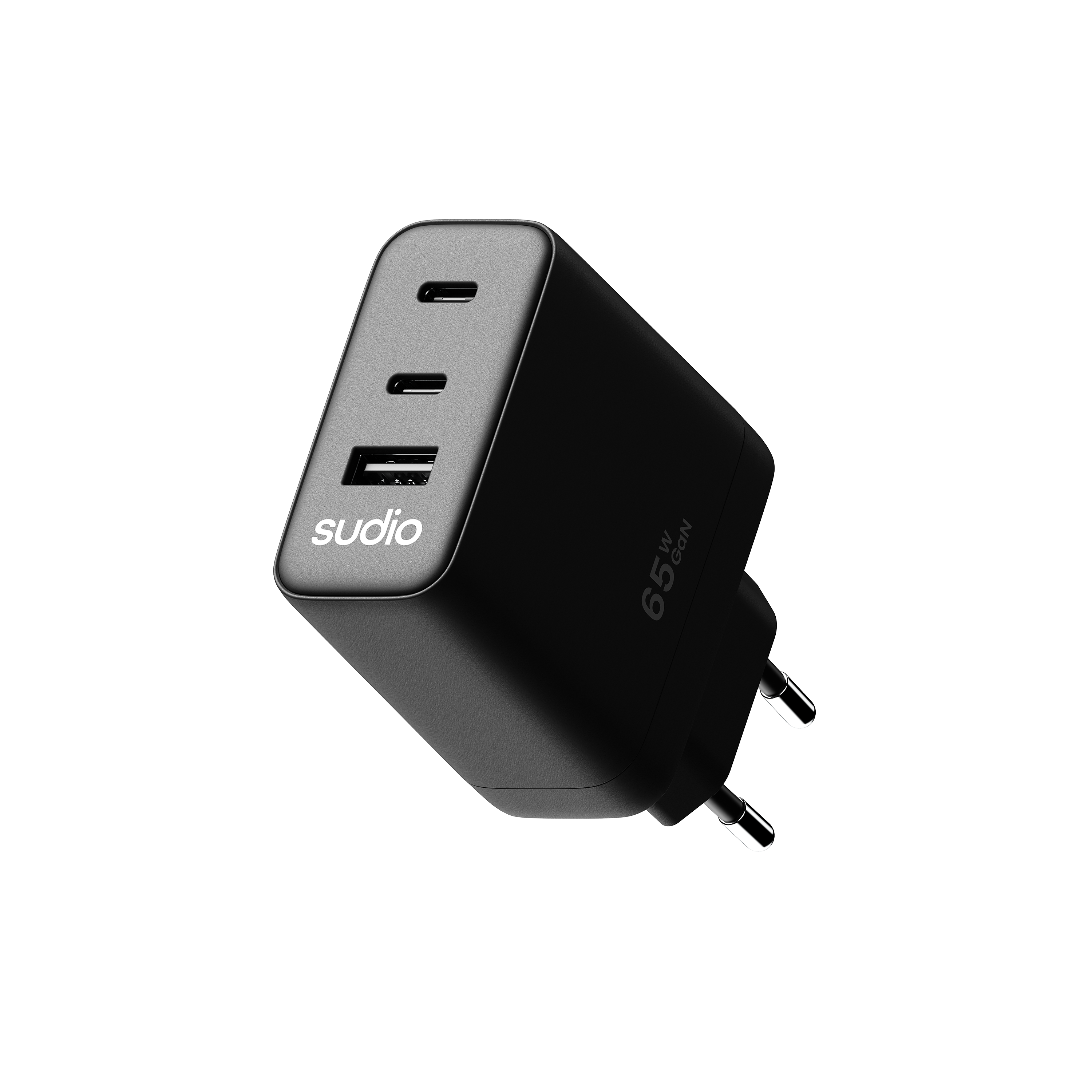 P3 Väggladdare 65W 2 x USB-C + USB-A Svart
