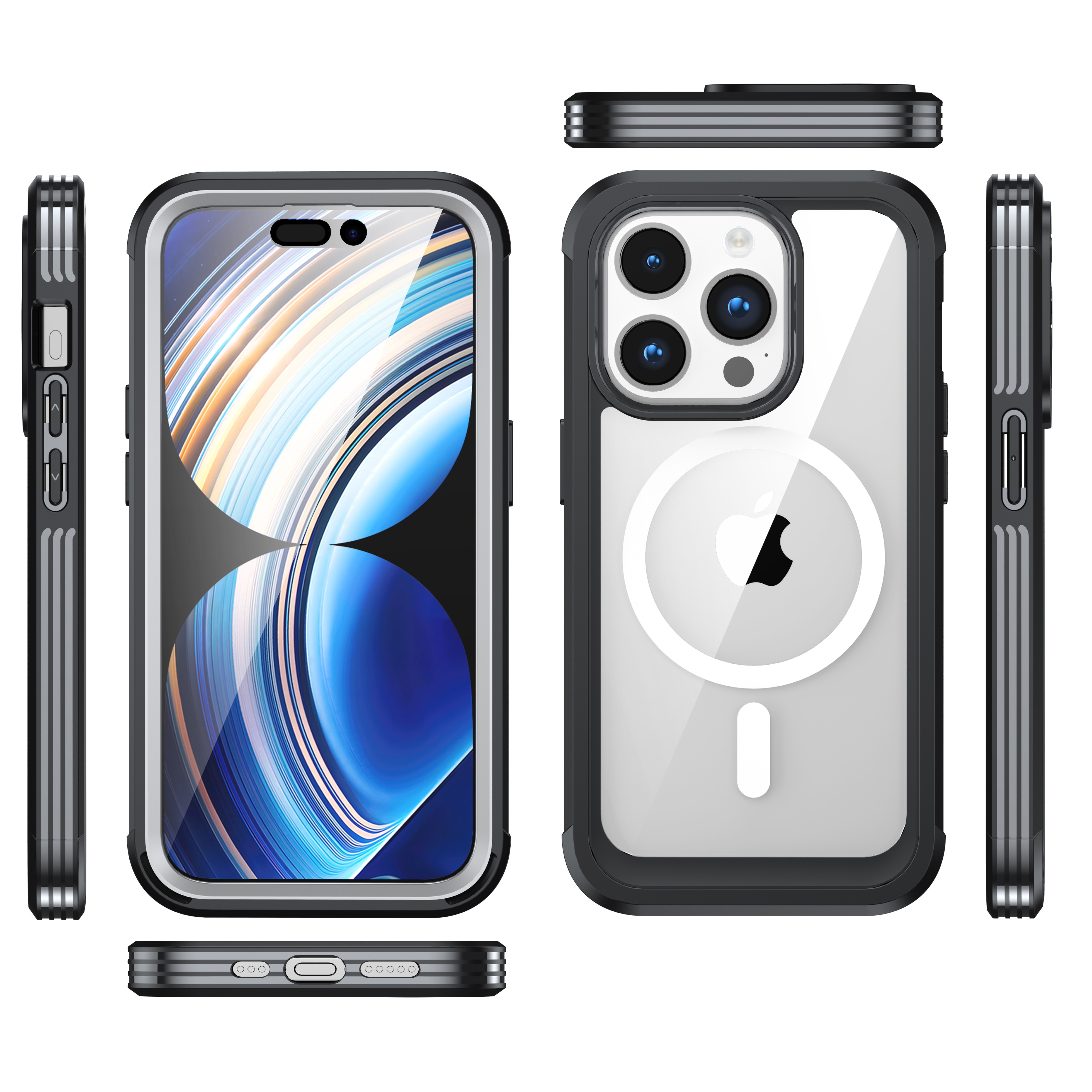Premium Full Protection Case iPhone 15 Pro Max Black
