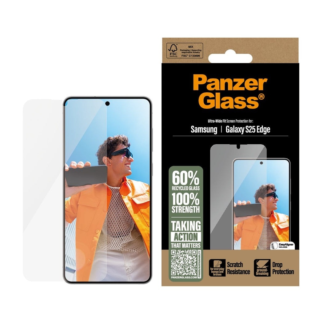 Samsung Galaxy S25 Edge Screen Protector (with EasyAligner) Ultra Wide Fit