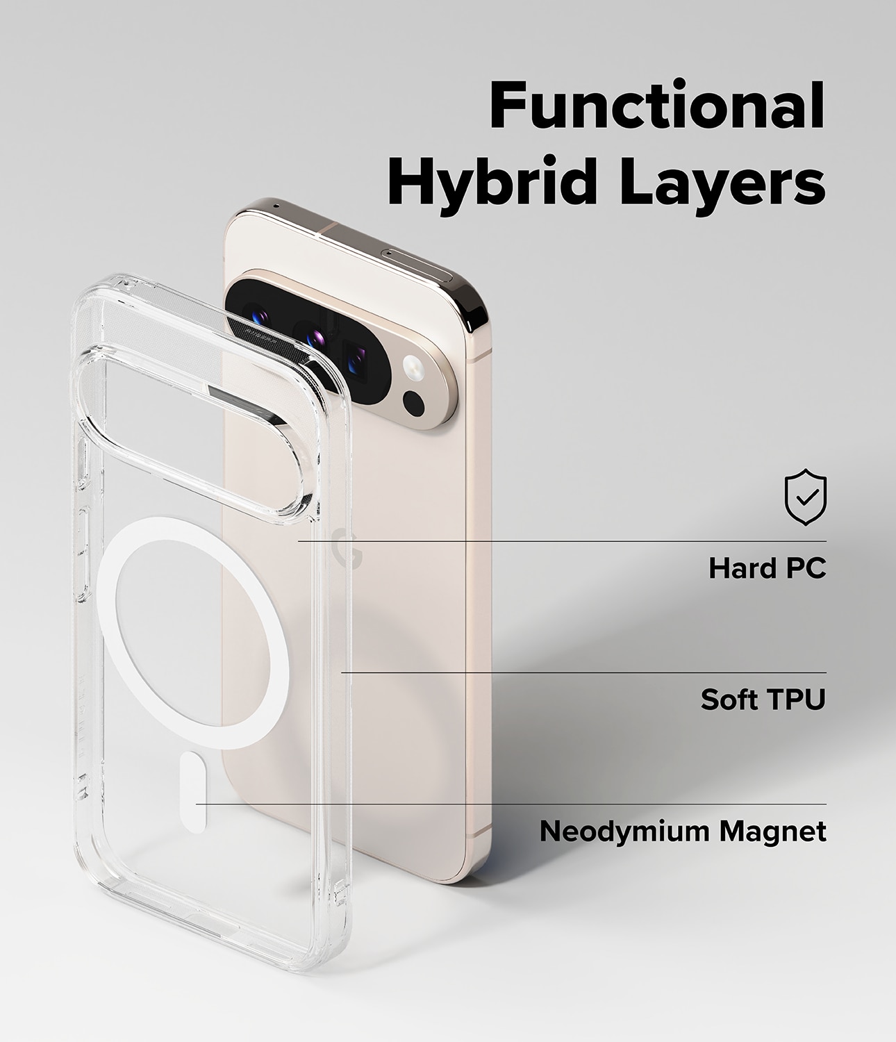 Fusion Magnetic Case Google Pixel 10 Pro Genomskinlig