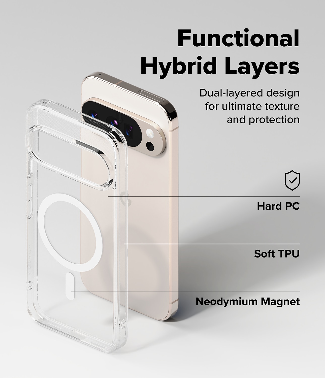 Fusion Magnetic Case Google Pixel 10 Pro XL Genomskinlig