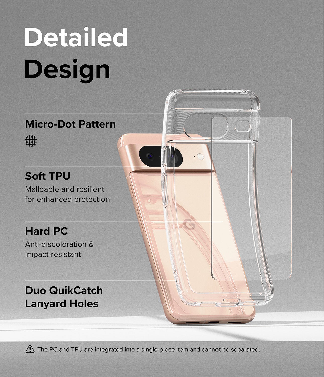 Fusion Case Google Pixel 8 Genomskinlig