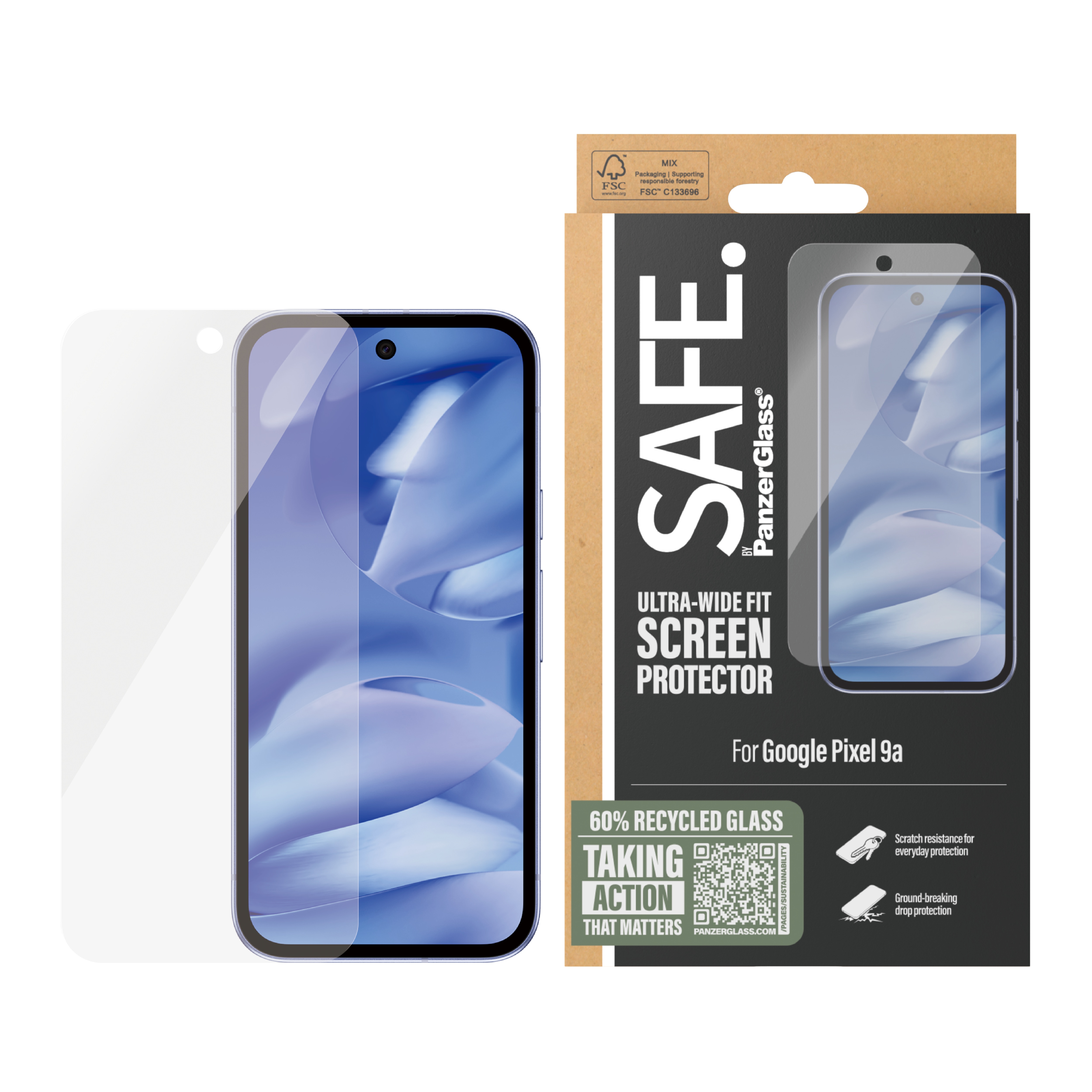 Google Pixel 9a Screen Protector Ultra Wide Fit