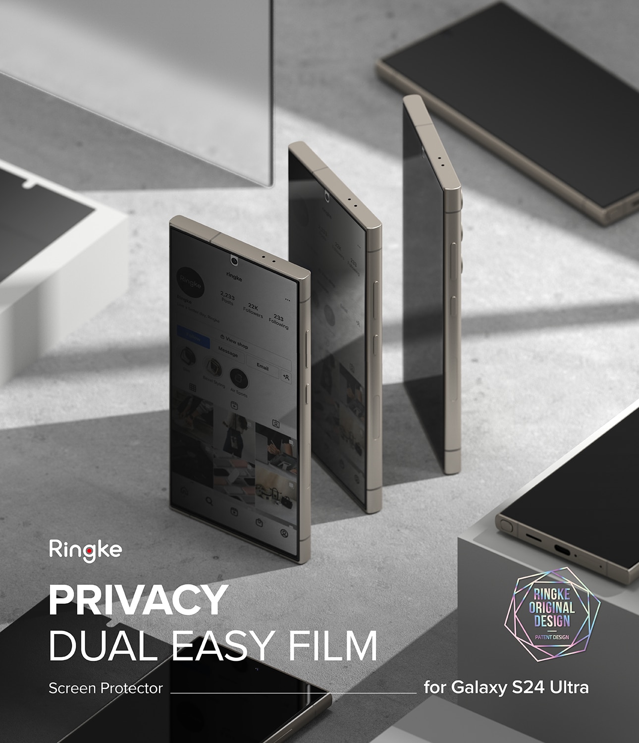 Privacy Dual Easy Screen Protector Samsung Galaxy S24 Ultra