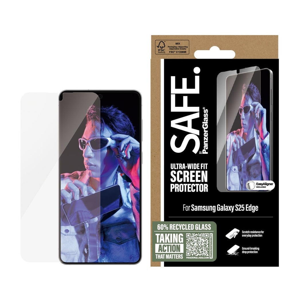 Samsung Galaxy S25 Edge Skärmskydd Ultra Wide Fit (with EasyAligner)