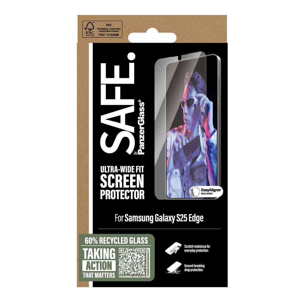Samsung Galaxy S25 Edge Skärmskydd Ultra Wide Fit (with EasyAligner)