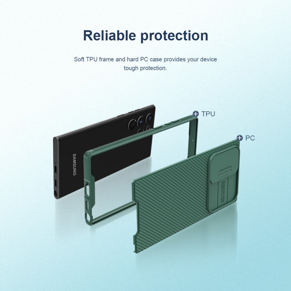 CamShield Skal Samsung Galaxy S22 Ultra grön