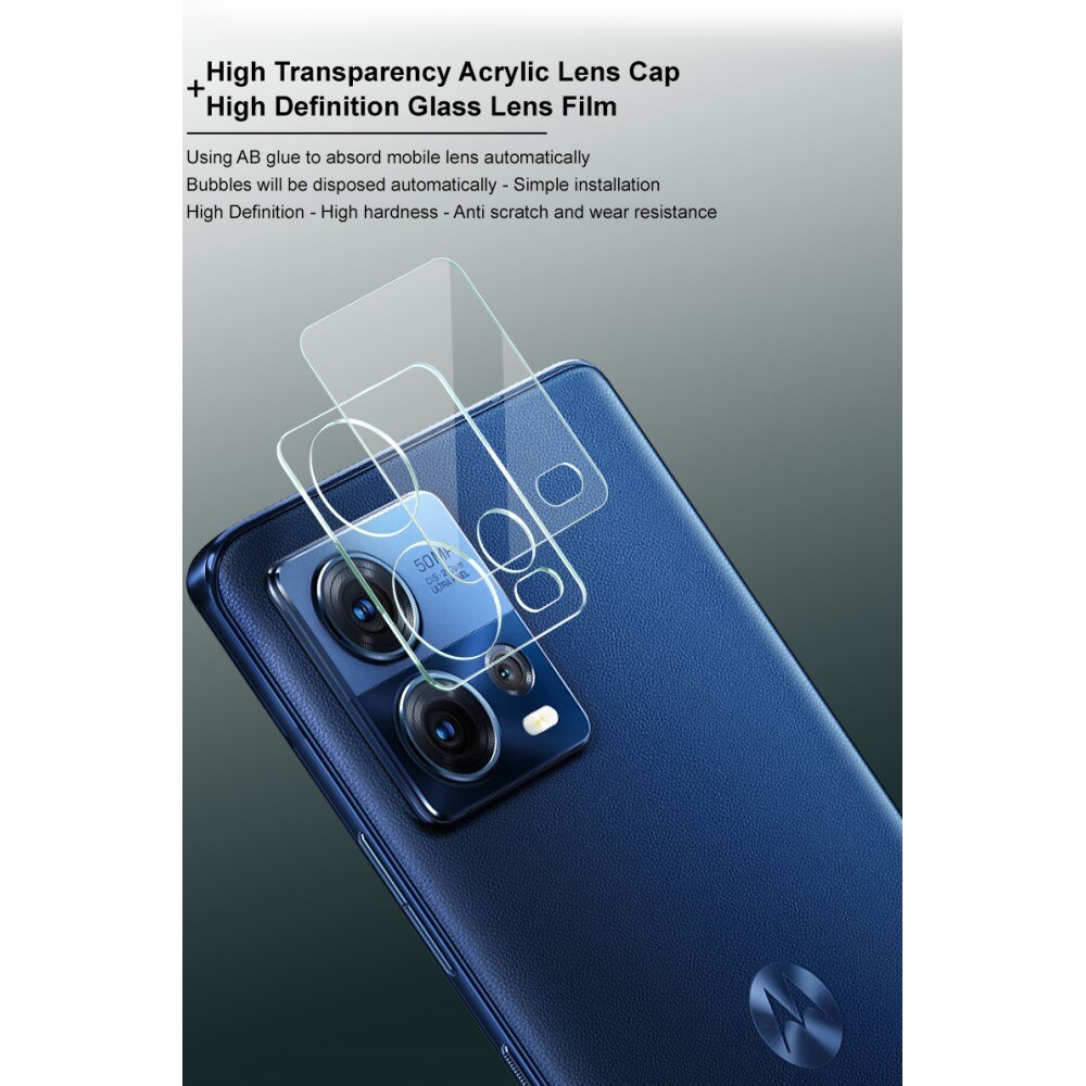 Härdat Glas 0.2mm Linsskydd Motorola Edge 30 Fusion Genomskinlig