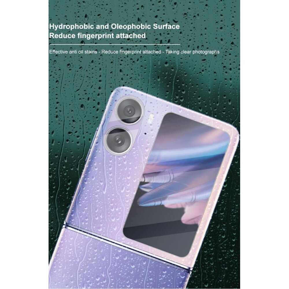Härdat Glas Linsskydd + Ytterskärmskydd Oppo Find N2 Flip Genomskinlig