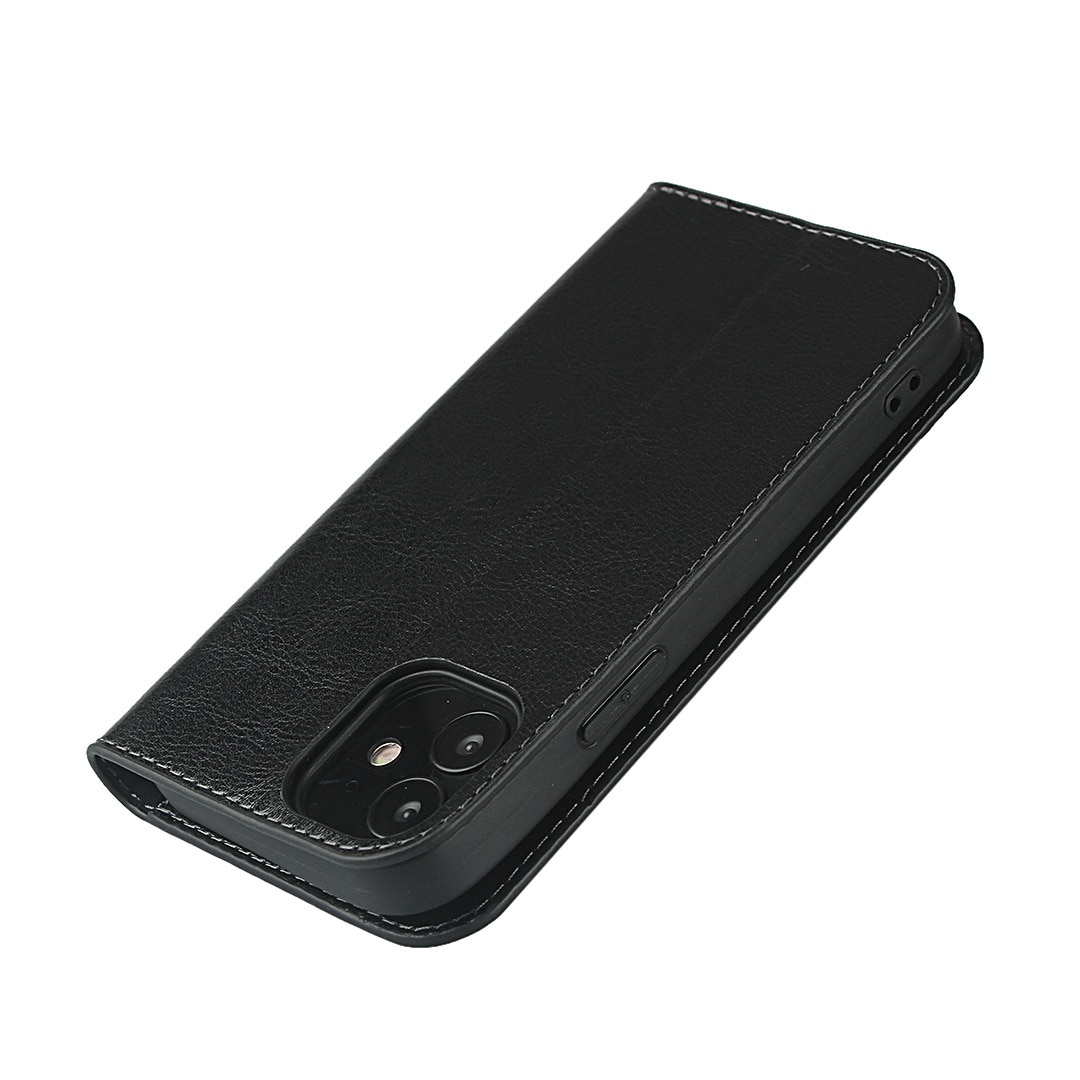 Mobilfodral Äkta Läder iPhone 11 Svart