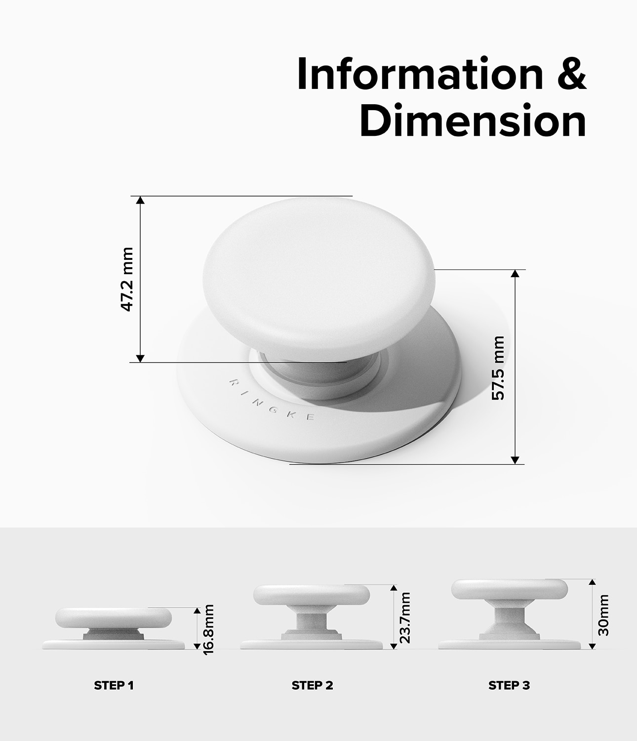 Tok Magnetic Hållare/ställ Ice White