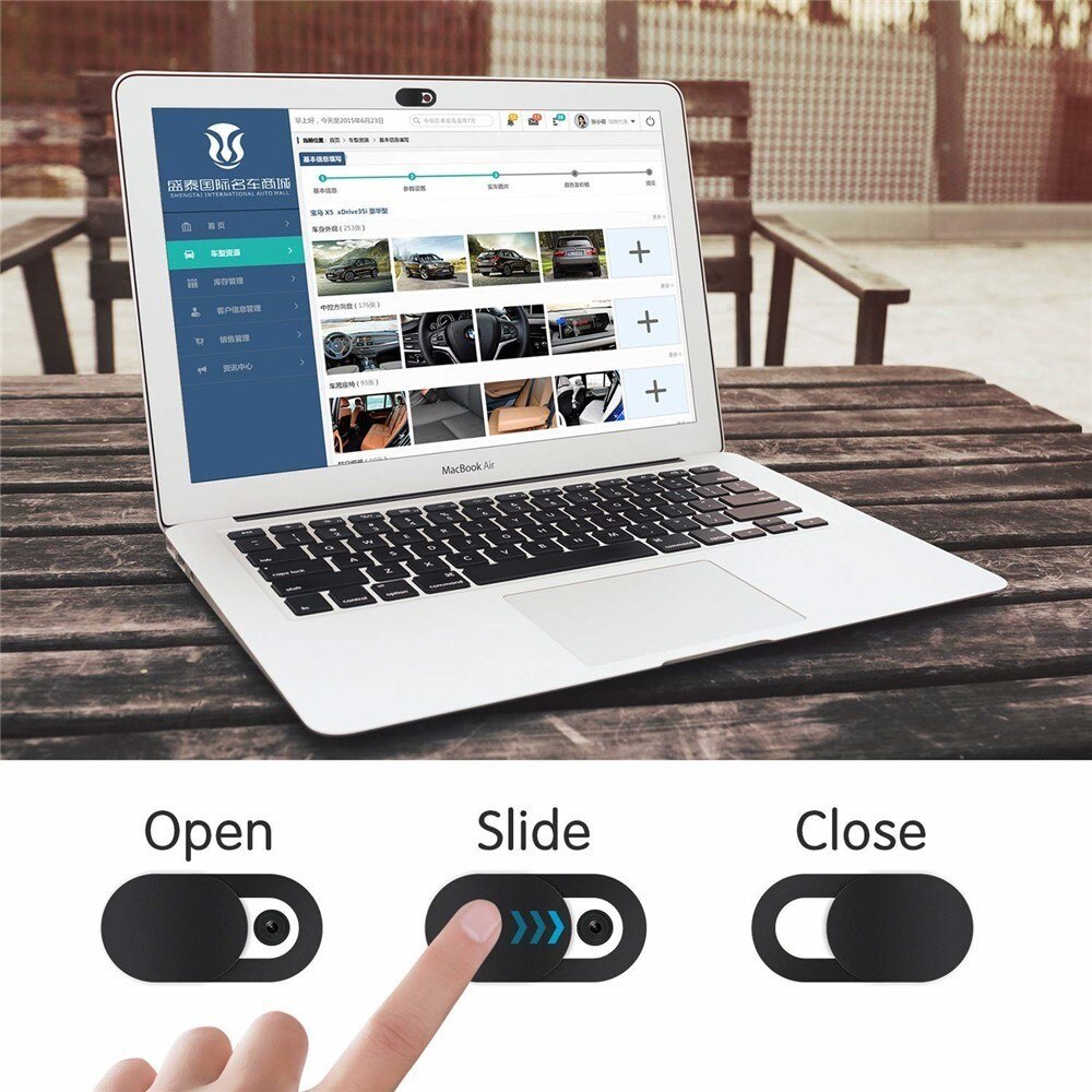 Webbkamera skydd Privacy svart