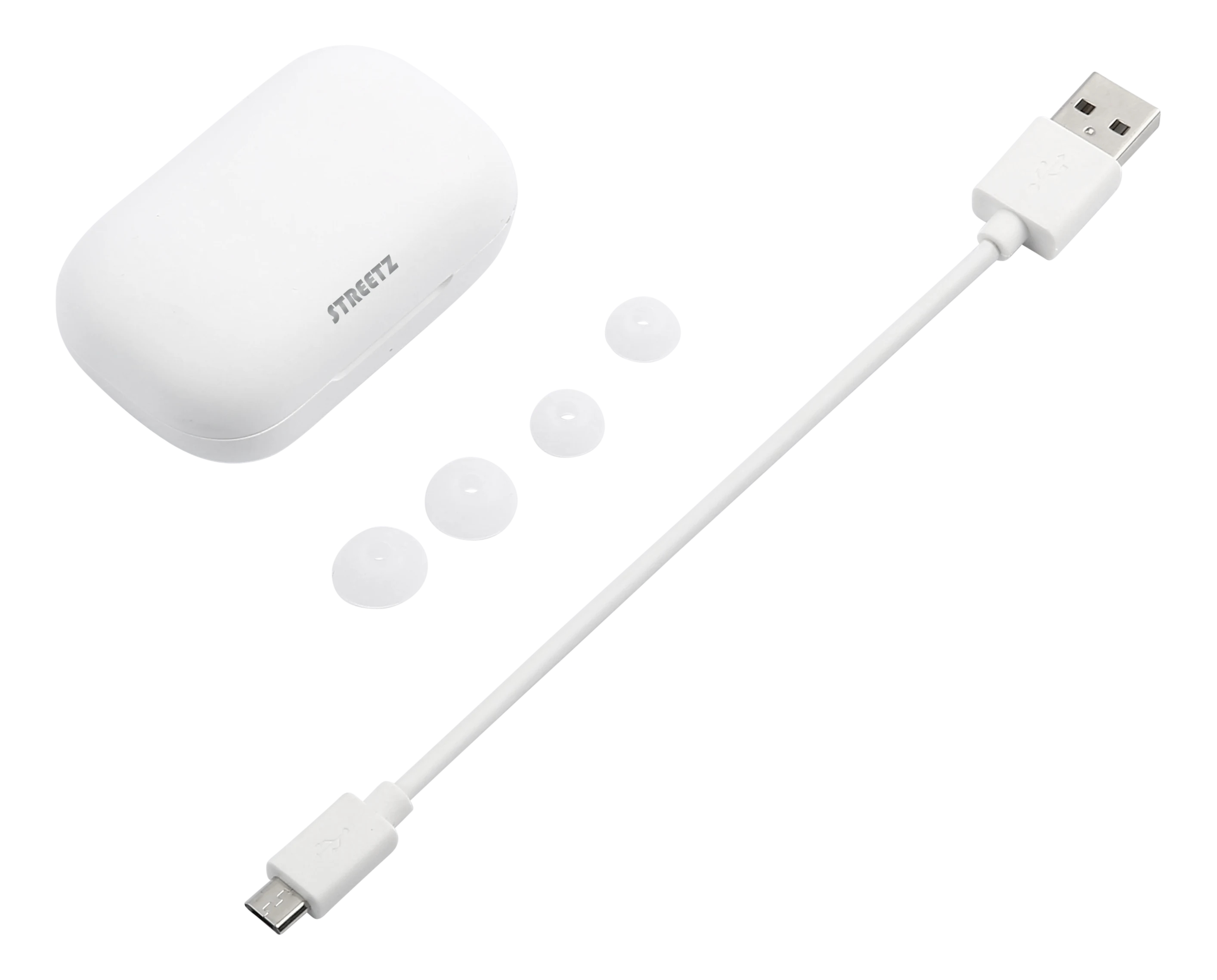 Trådlösa in-ear hörlurar TWS vit