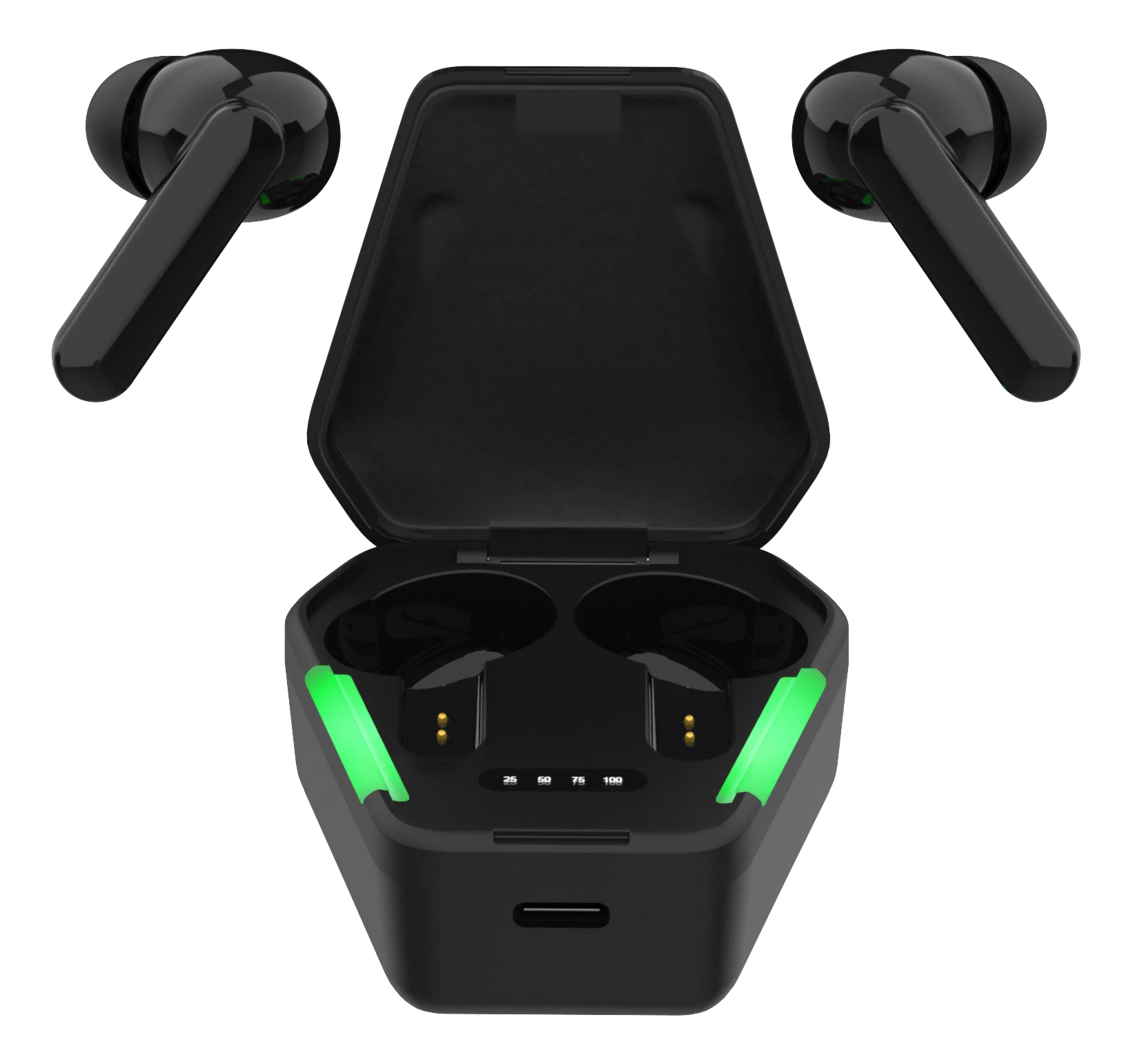 Gaming Trådlösa in-ear hörlurar True Wireless Stereo, svart