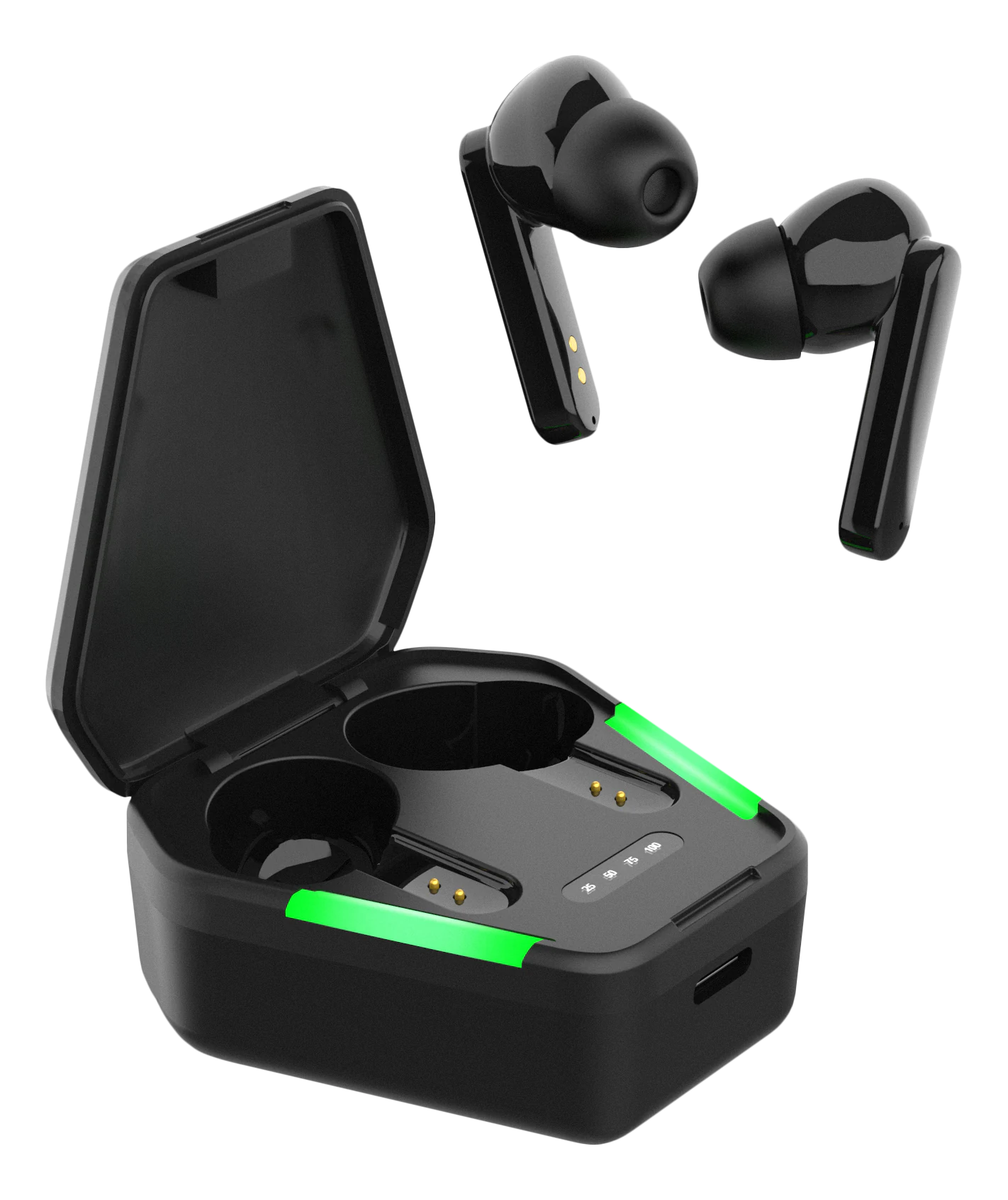 Gaming Trådlösa in-ear hörlurar True Wireless Stereo, svart