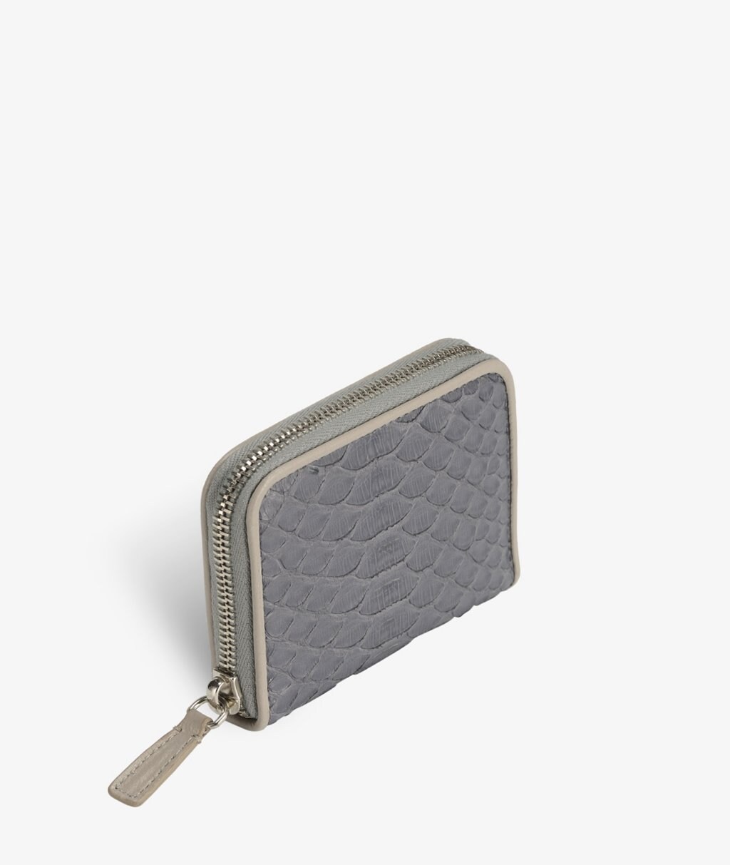 Zip Wallet Python Dark Grey