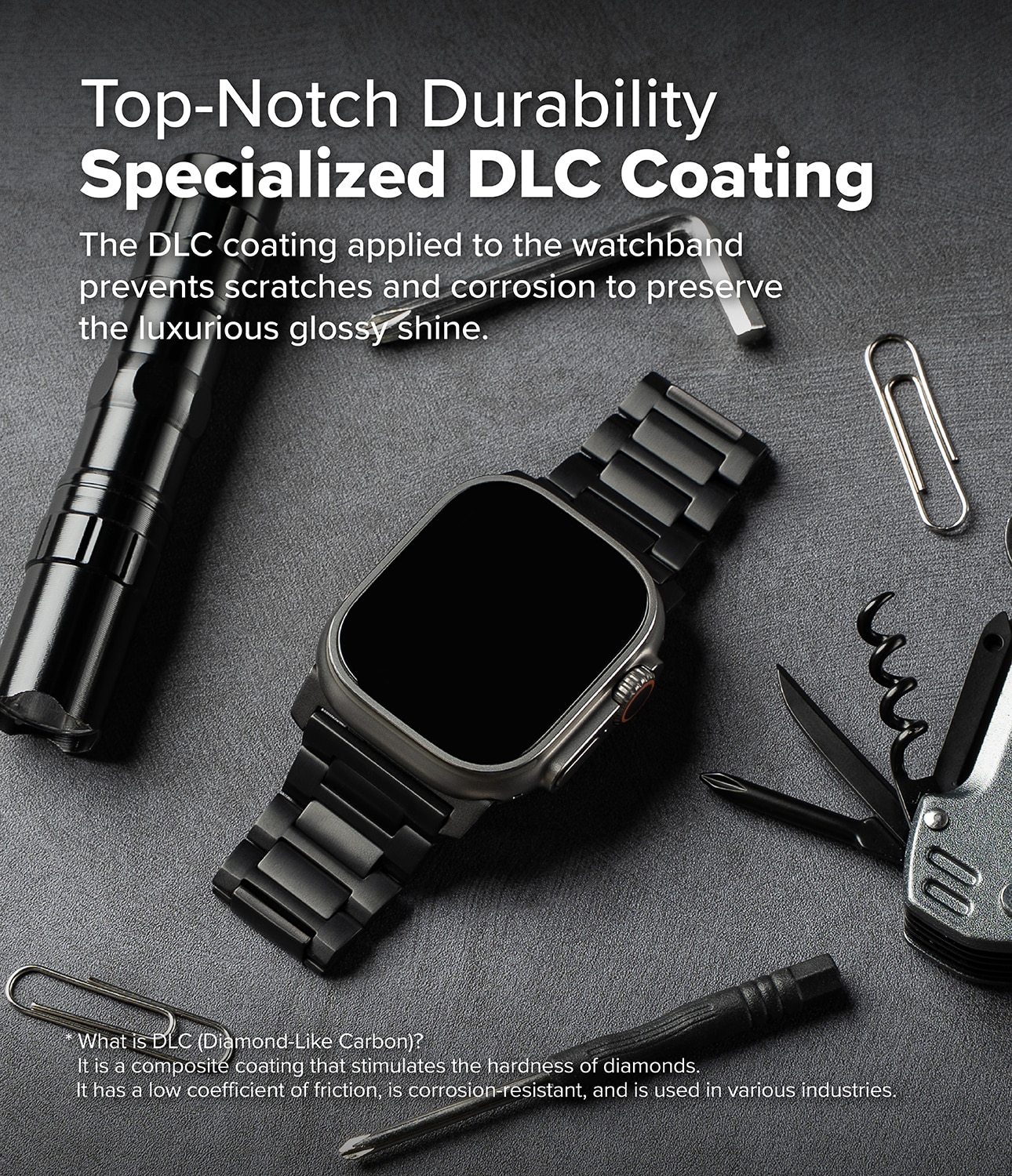 Titanium One Armband Apple Watch Ultra 49mm 1st Gen Black