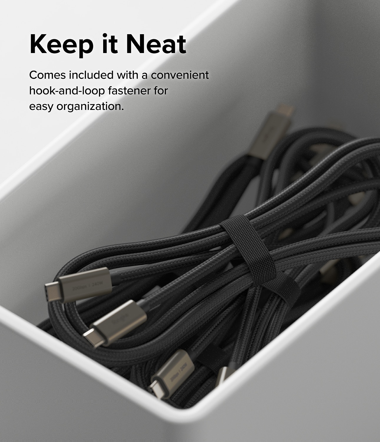 USB-C -> USB-C 3.2 Gen 2x2 Kabel 2m 240W svart