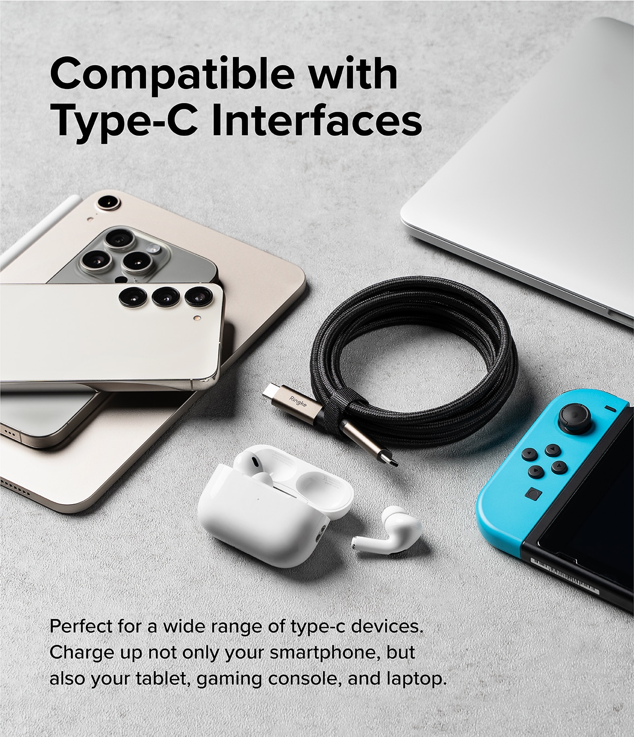 USB-C -> USB-C 3.2 Gen 2x2 Kabel 2m 240W svart