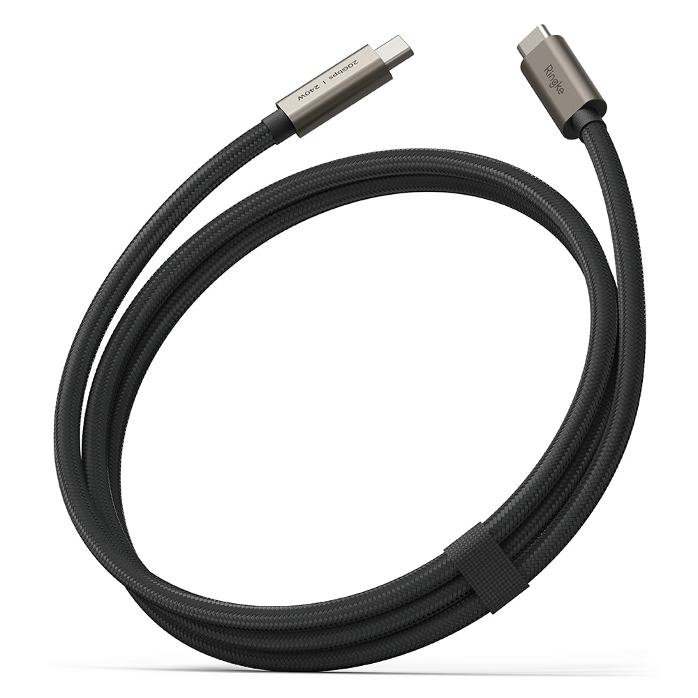 USB-C -> USB-C 3.2 Gen 2x2 Kabel 1m 240W svart