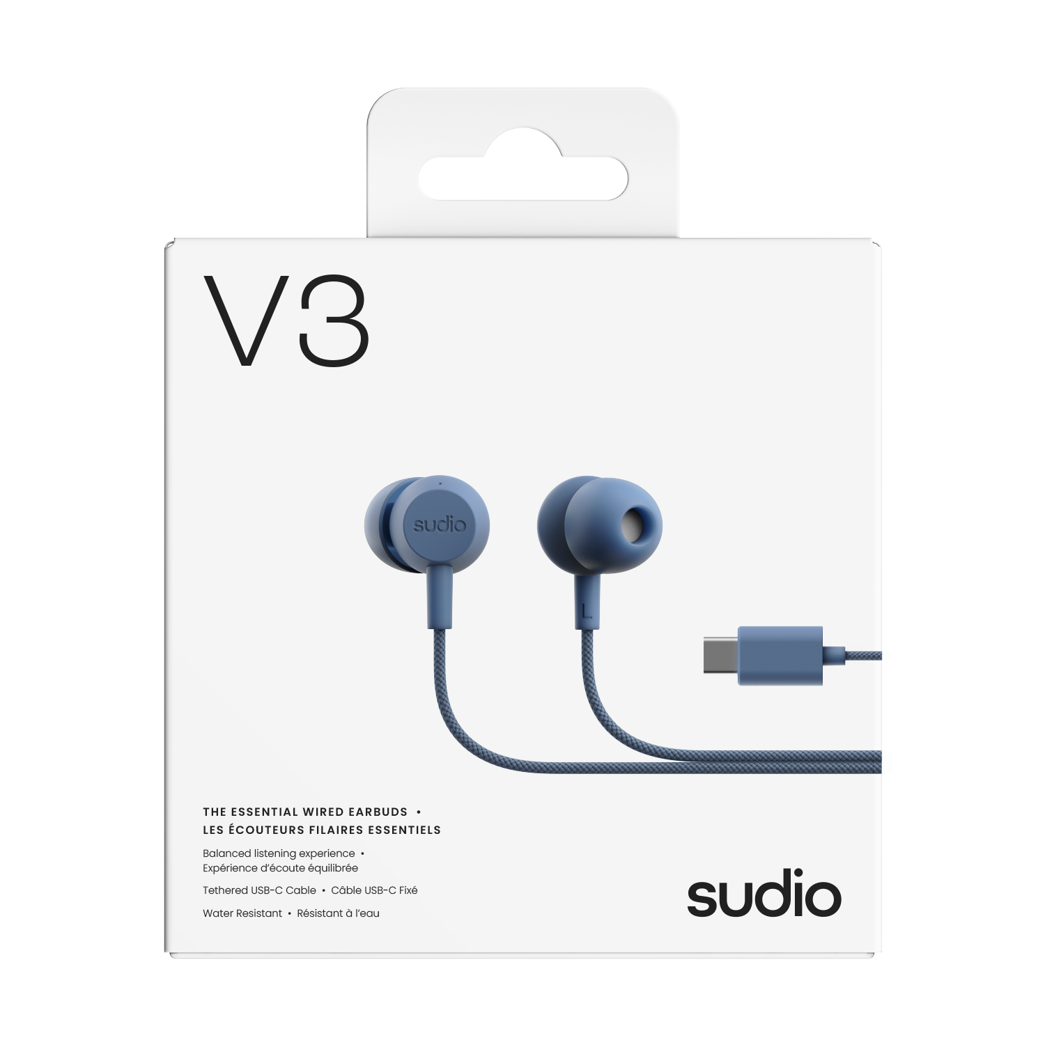 V3 Trådbundna Hörlurar USB-C Blå