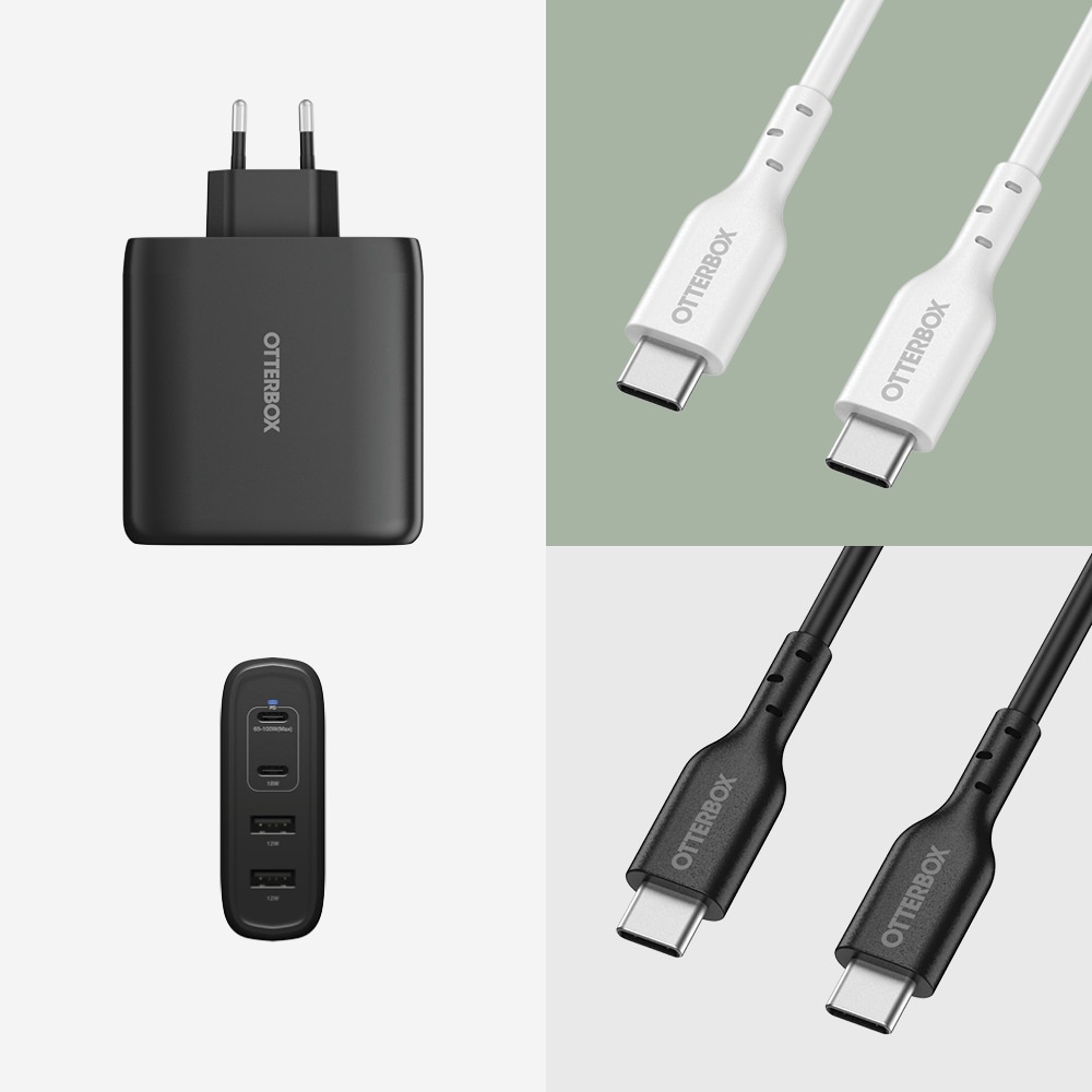 Väggladdare USB-C Four Port 100W Black