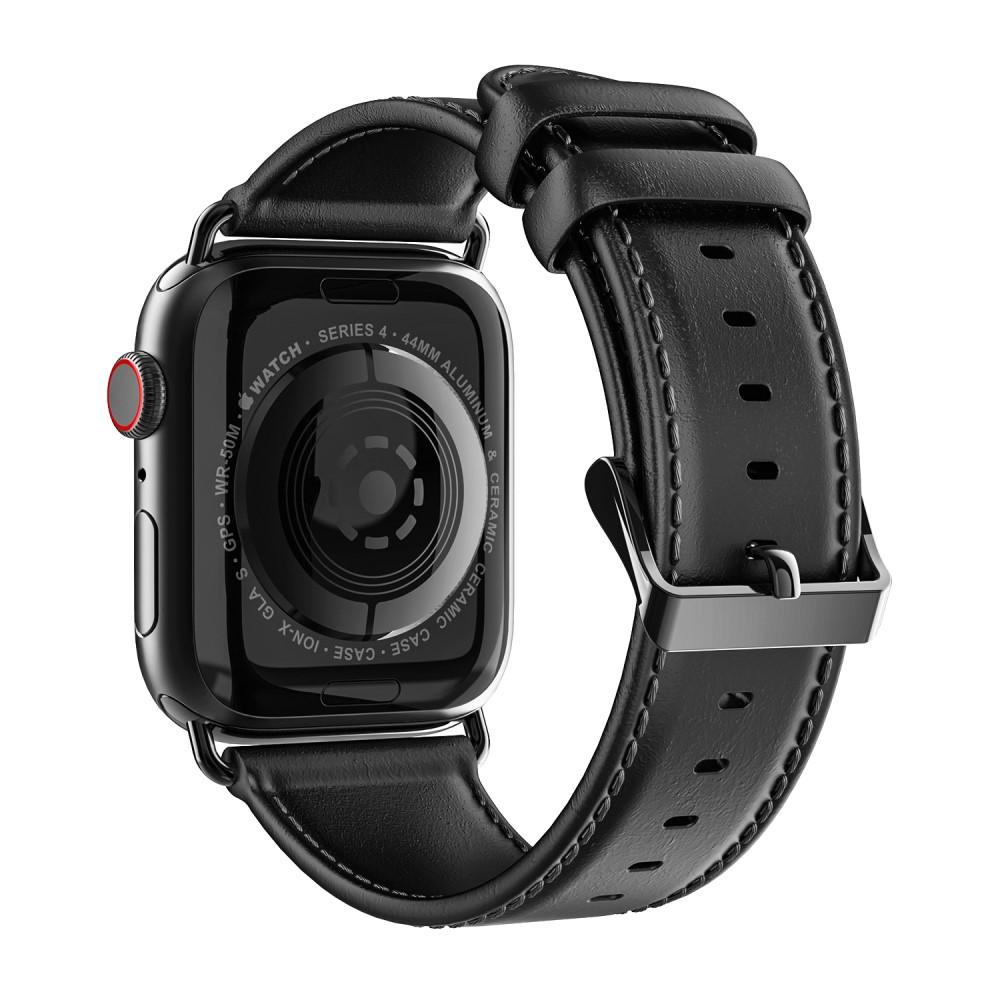 Leather Armband Apple Watch 45mm Series 8 Black