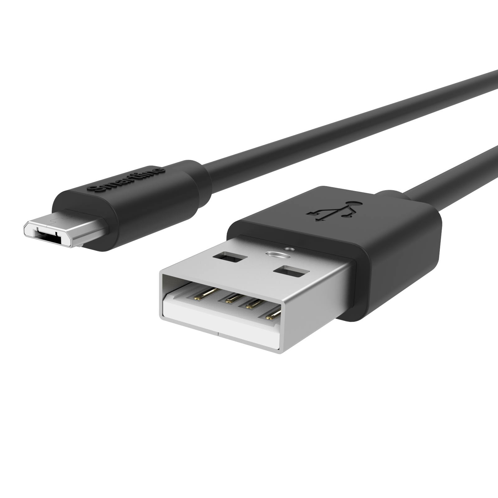 USB-kabel MicroUSB 3m Svart