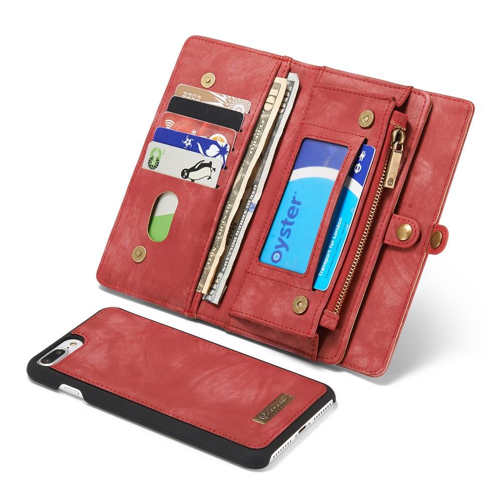 Multi-slot Plånboksfodral iPhone 7 Plus/8 Plus röd