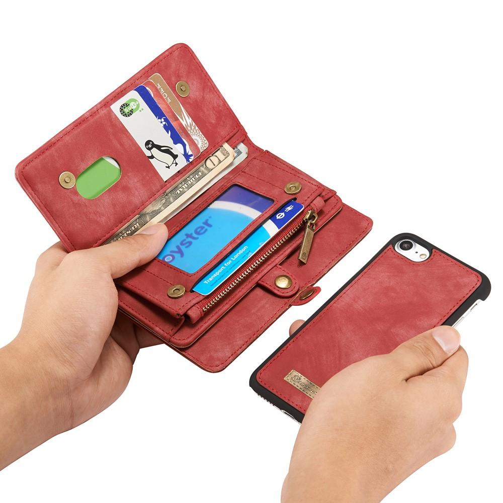 Multi-slot Plånboksfodral iPhone 8 Röd