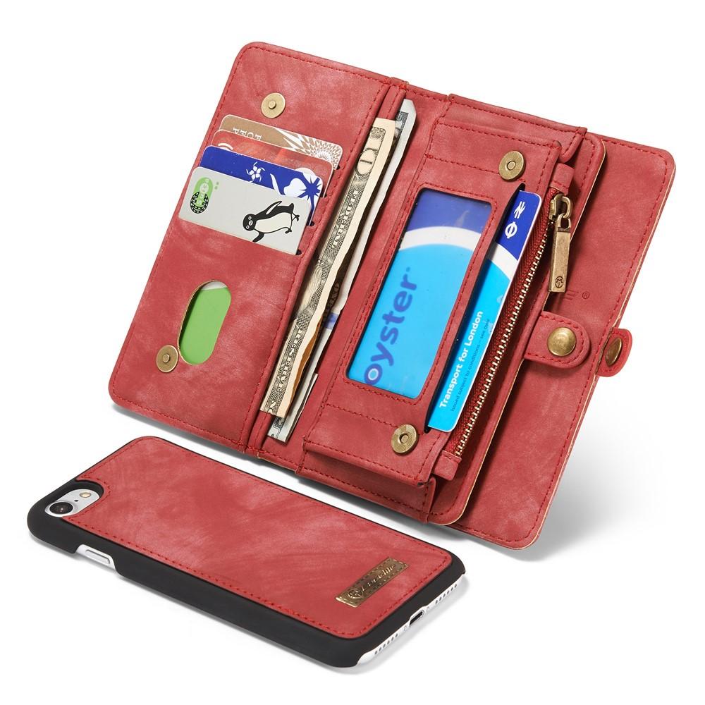 Multi-slot Plånboksfodral iPhone 8 Röd