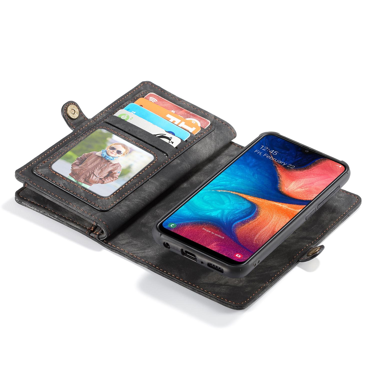 Multi-slot Plånboksfodral Samsung Galaxy A20e Grå
