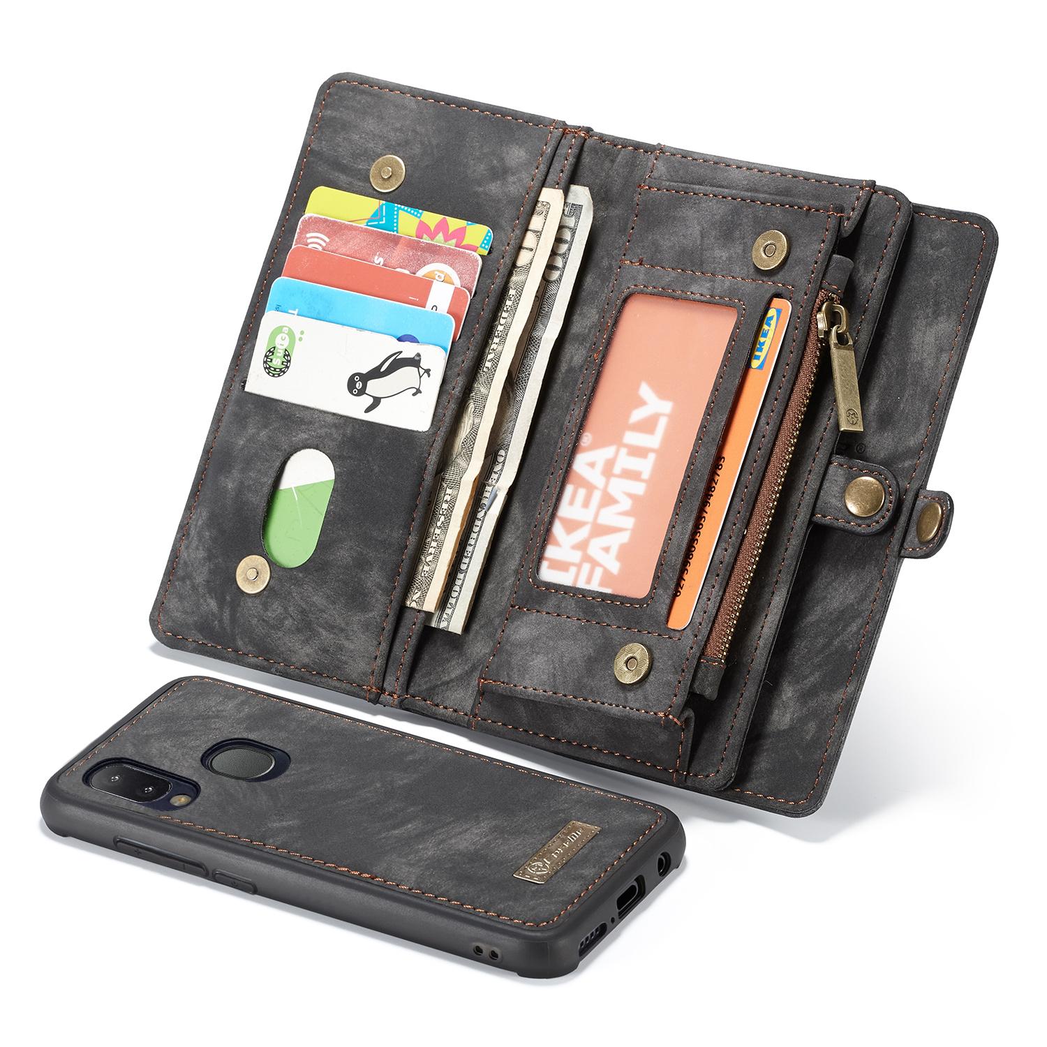 Multi-slot Plånboksfodral Samsung Galaxy A20e Grå