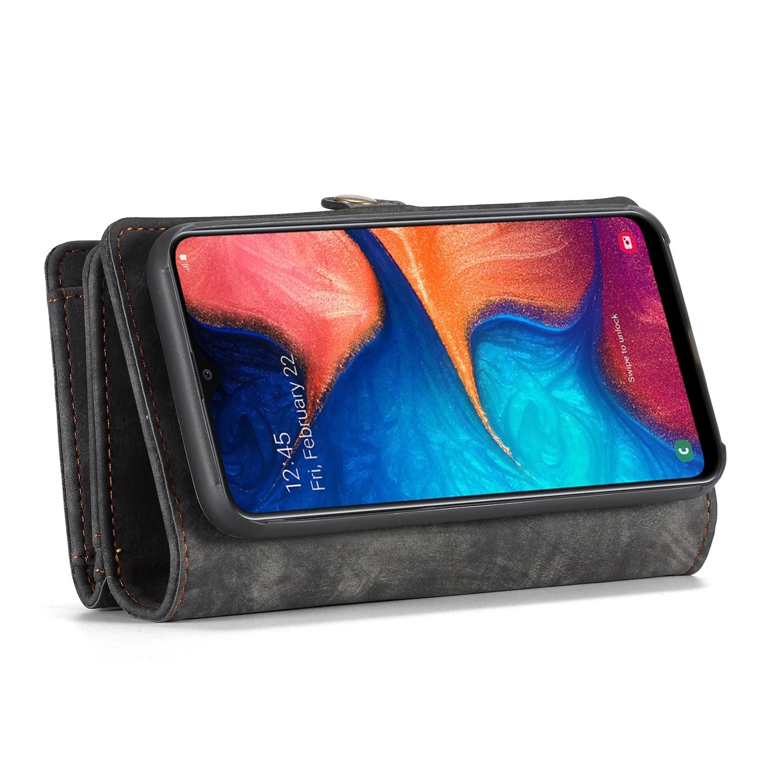 Multi-slot Plånboksfodral Samsung Galaxy A20e Grå