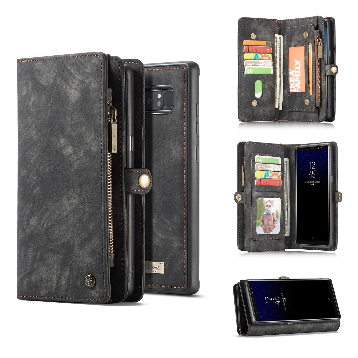 Multi-slot Plånboksfodral Samsung Galaxy Note 8 Grå