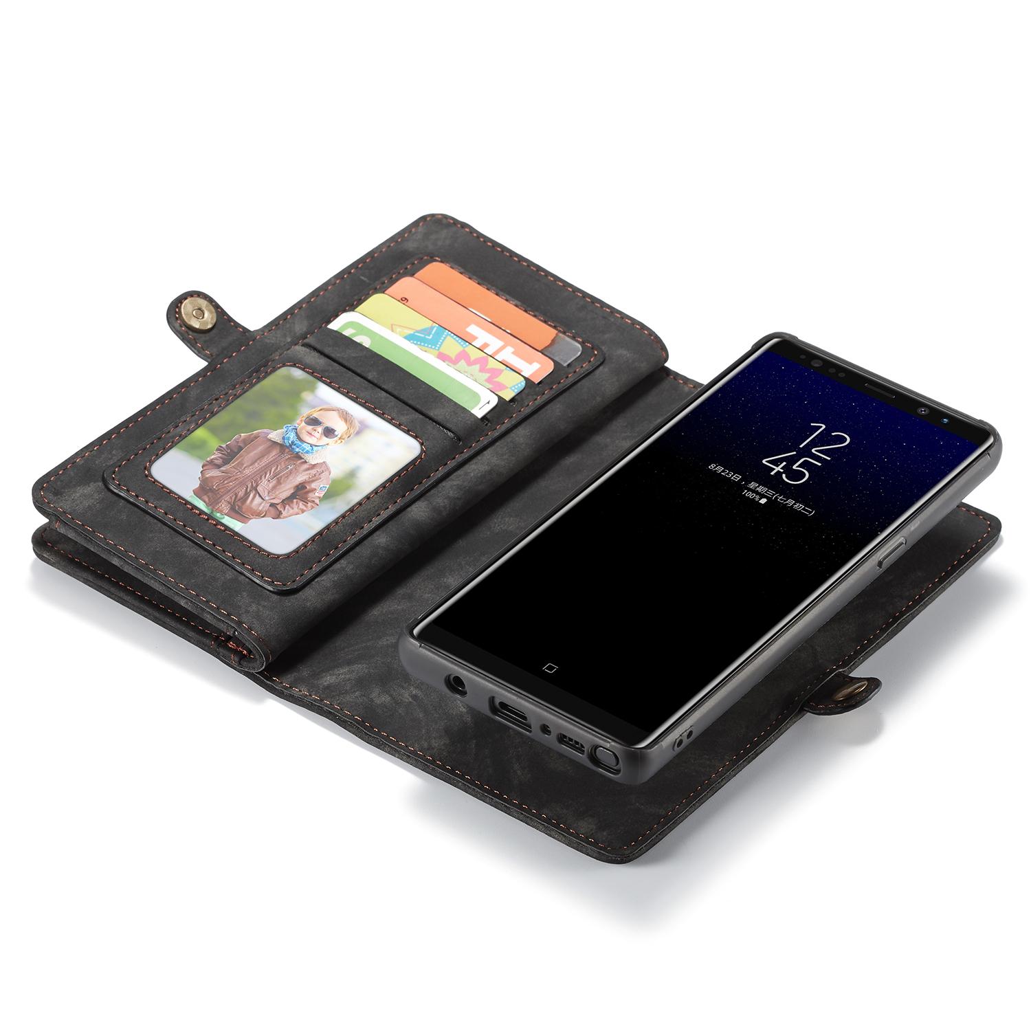 Multi-slot Plånboksfodral Samsung Galaxy Note 8 Grå