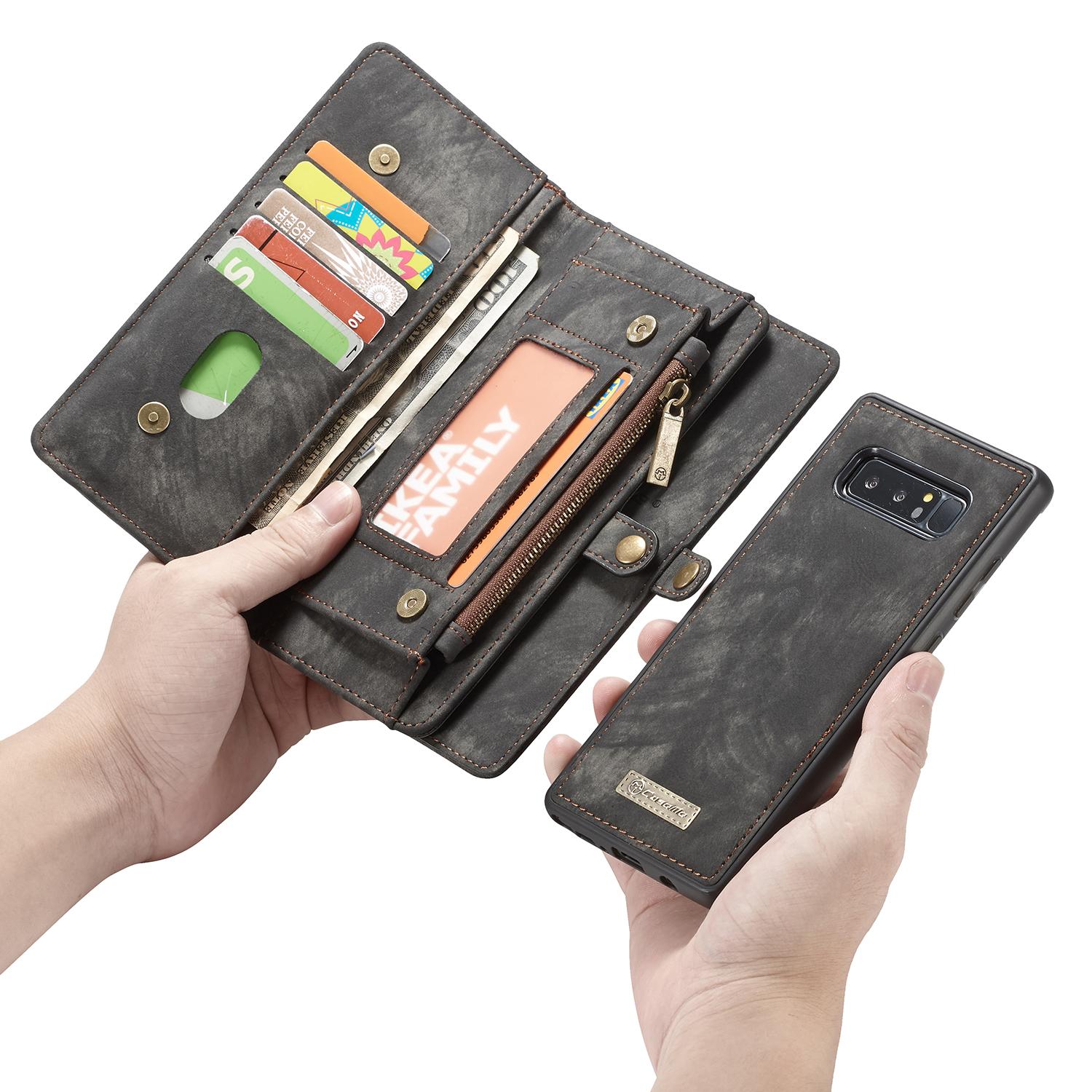 Multi-slot Plånboksfodral Samsung Galaxy Note 8 Grå