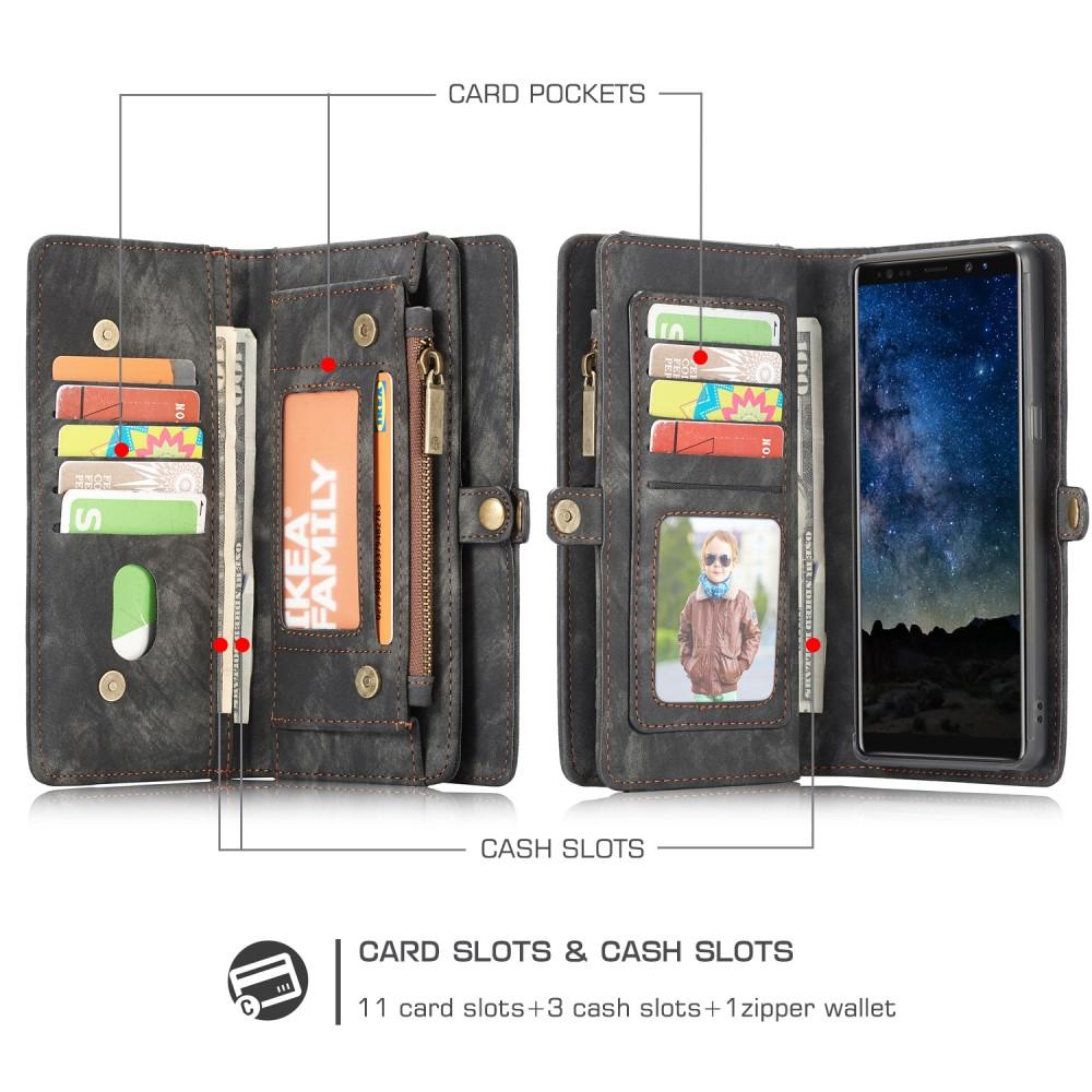Multi-slot Plånboksfodral Galaxy Note 9 grå
