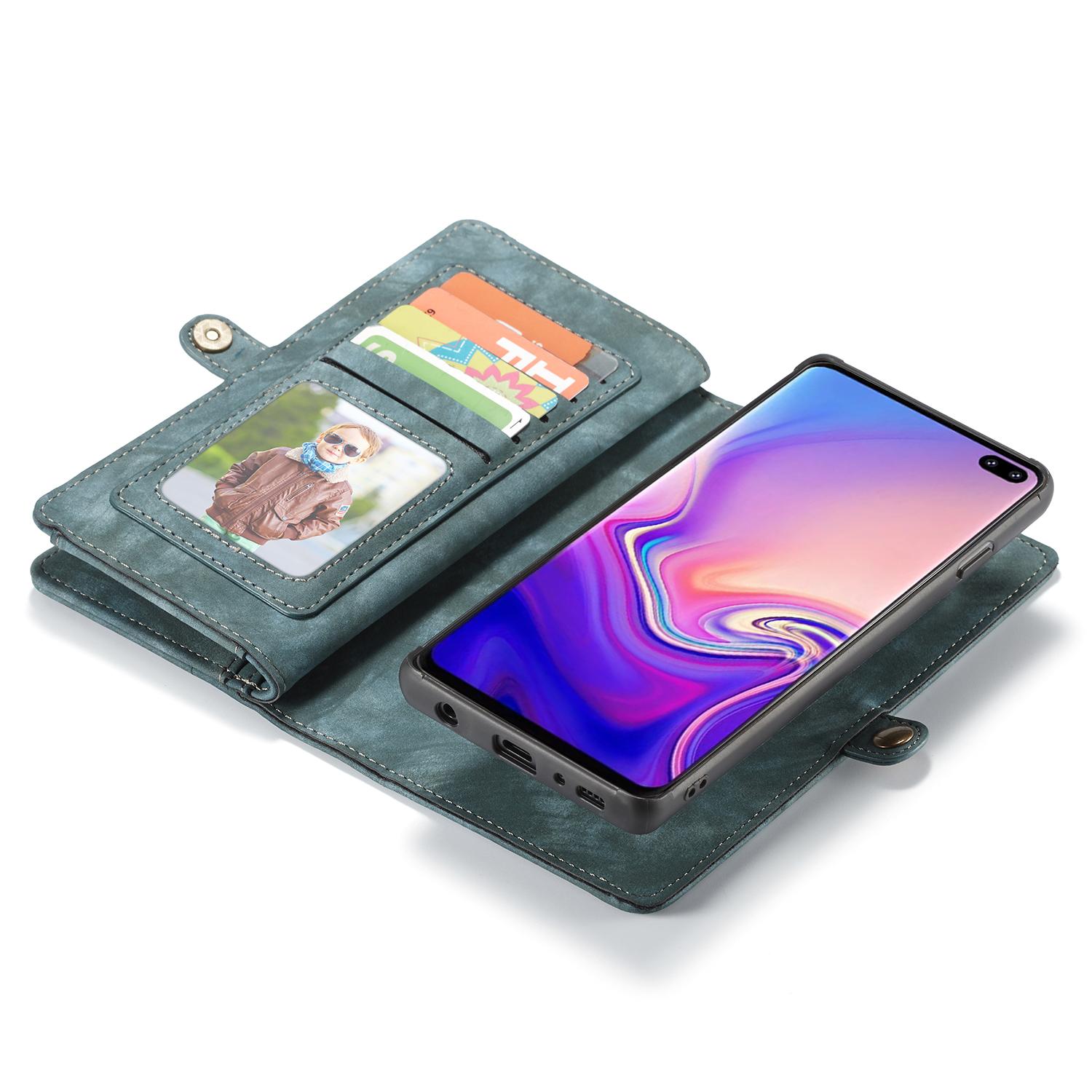 Multi-slot Plånboksfodral Samsung Galaxy S10 Plus Blå