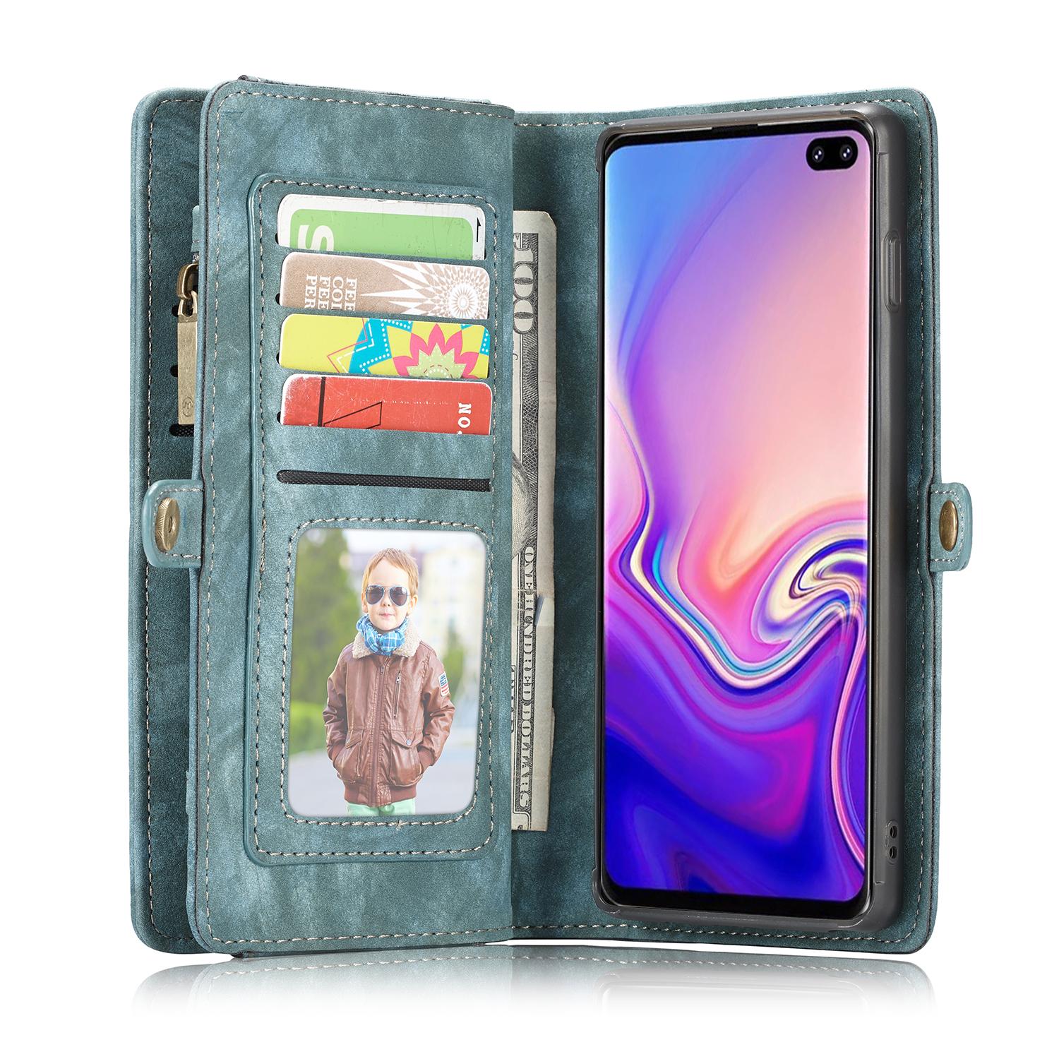 Multi-slot Plånboksfodral Samsung Galaxy S10 Plus Blå