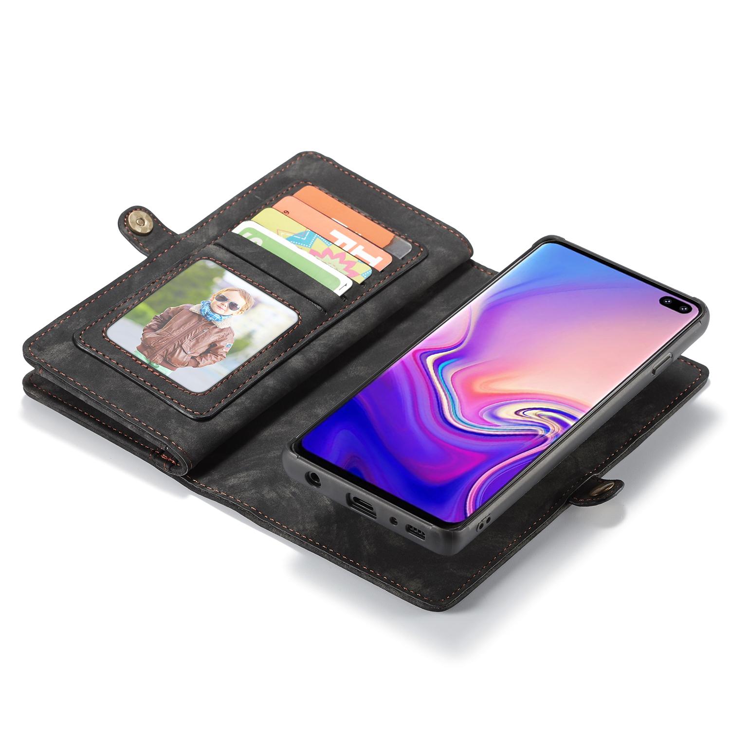 Multi-slot Plånboksfodral Samsung Galaxy S10 Plus Grå