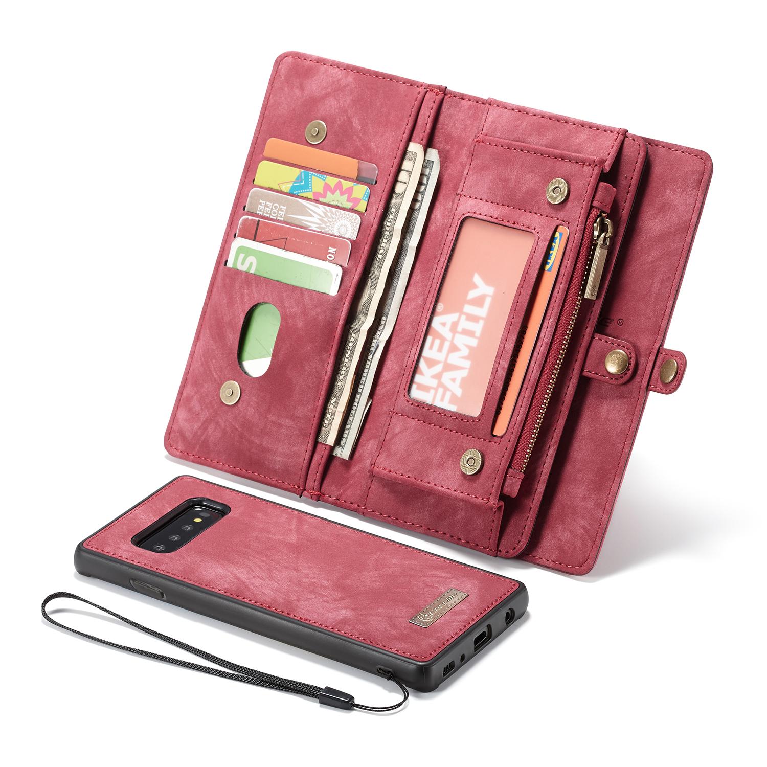 Multi-slot Plånboksfodral Samsung Galaxy S10 Plus Röd
