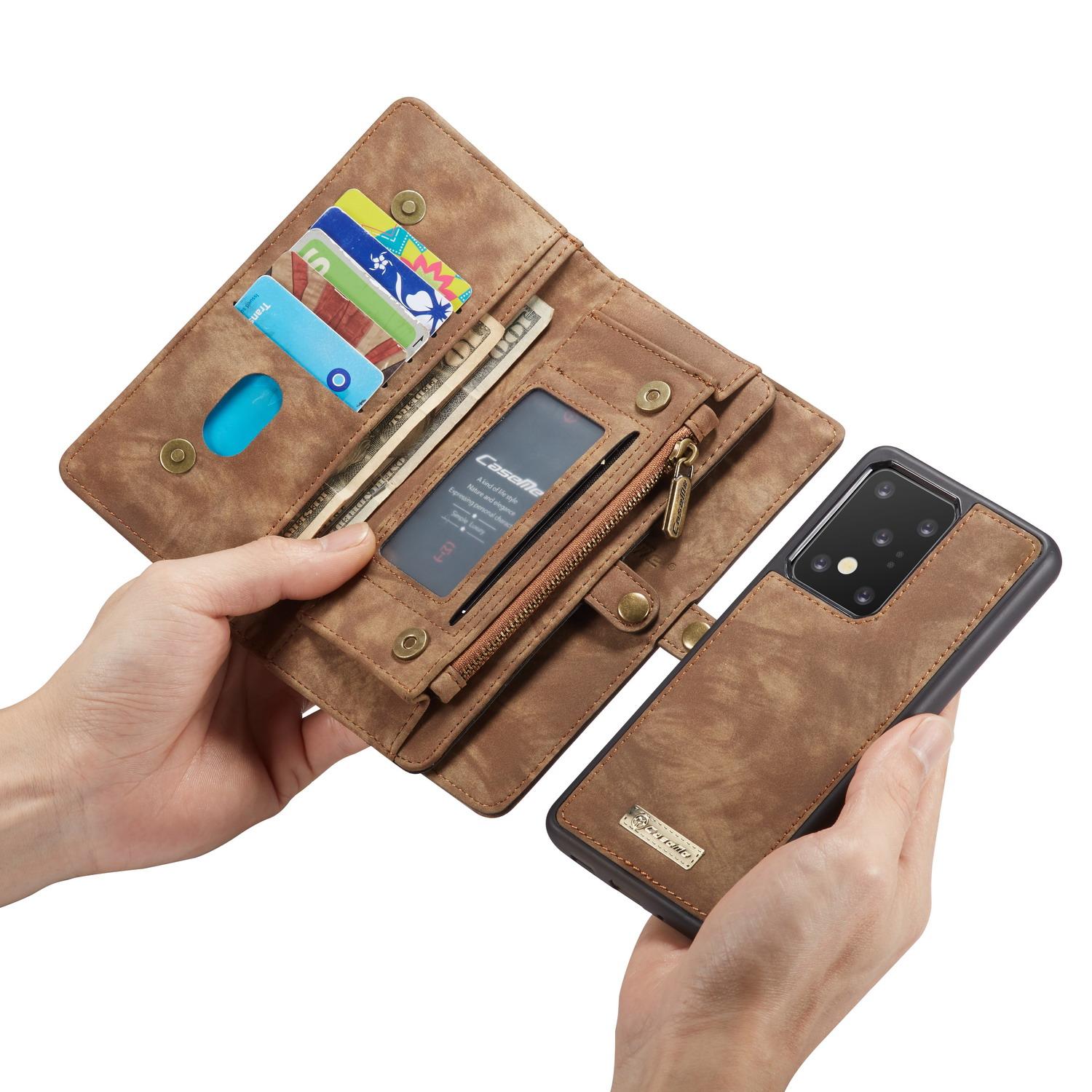 Multi-slot Plånboksfodral Samsung Galaxy S20 Ultra Brun