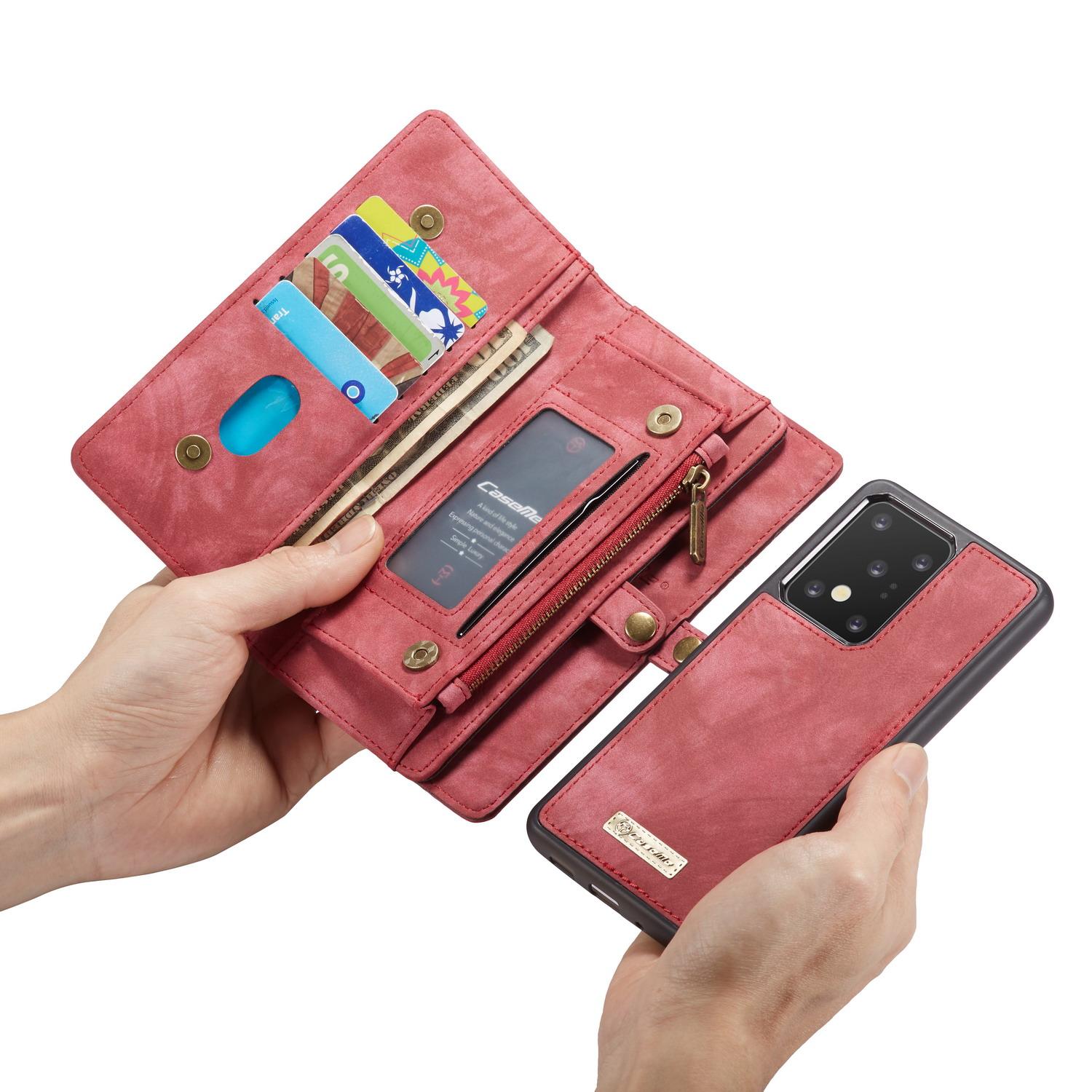 Multi-slot Plånboksfodral Samsung Galaxy S20 Ultra Röd