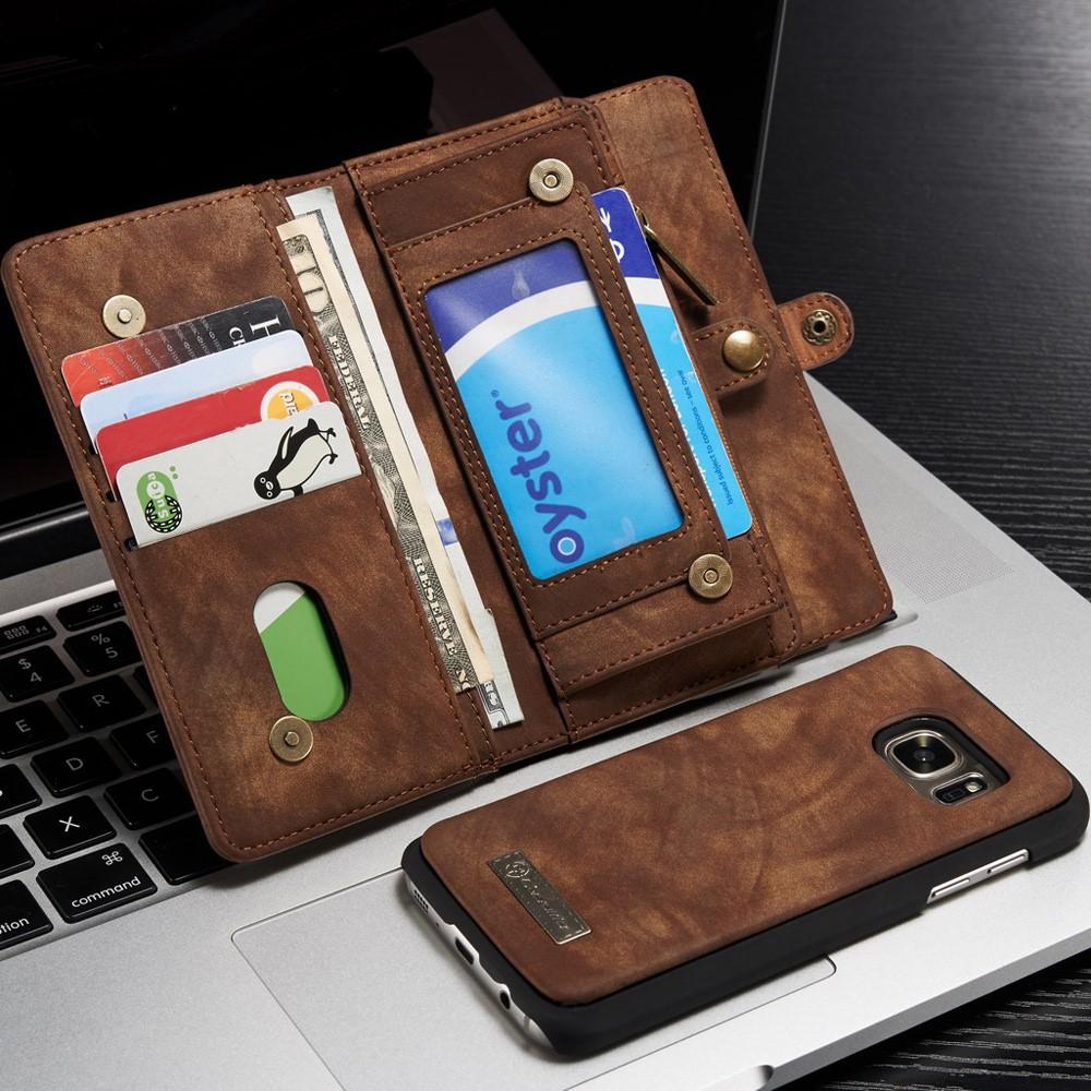 Multi-slot Plånboksfodral Samsung Galaxy S7 Brun
