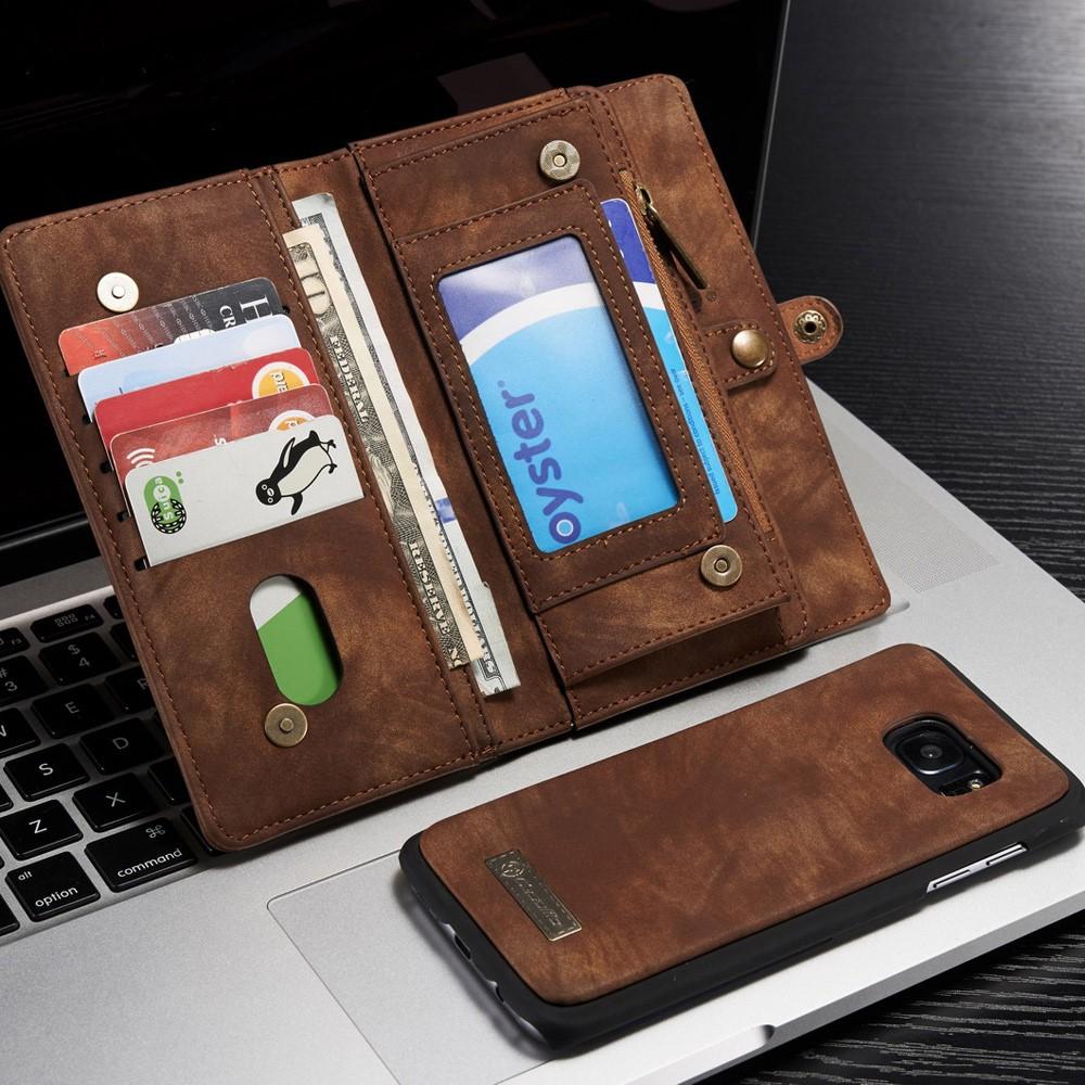 Multi-slot Plånboksfodral Samsung Galaxy S7 Edge Brun